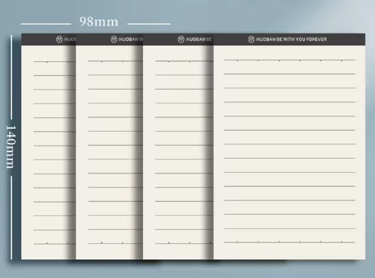 Bloc-Notes en Papier PP à Ouverture Verticale avec Couverture en Plastique A6