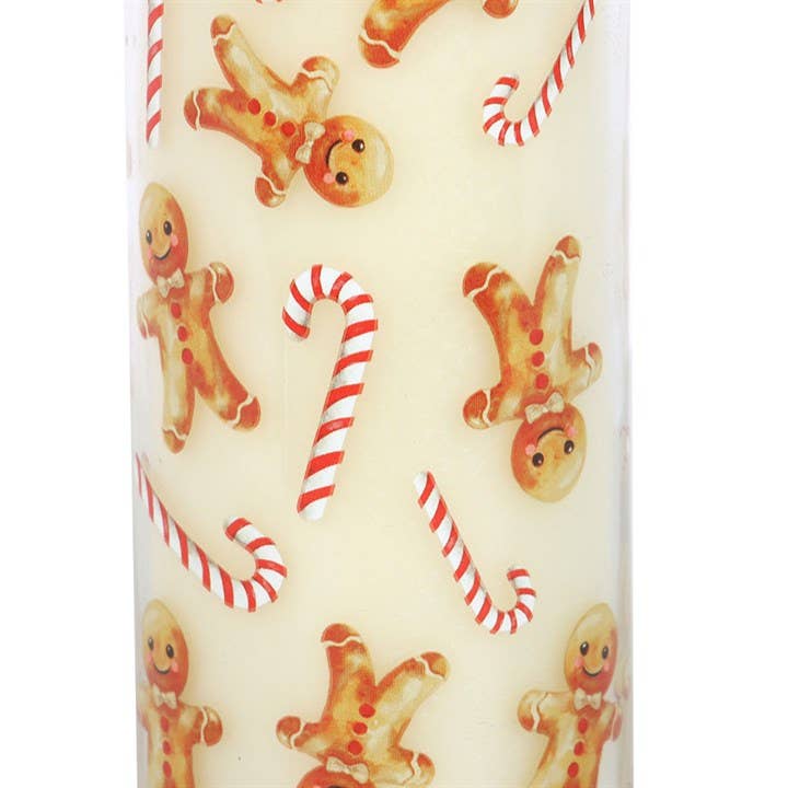 Bougie Tube de Noël au Pain d'Épices Chaud et à la Canne de Bonbon