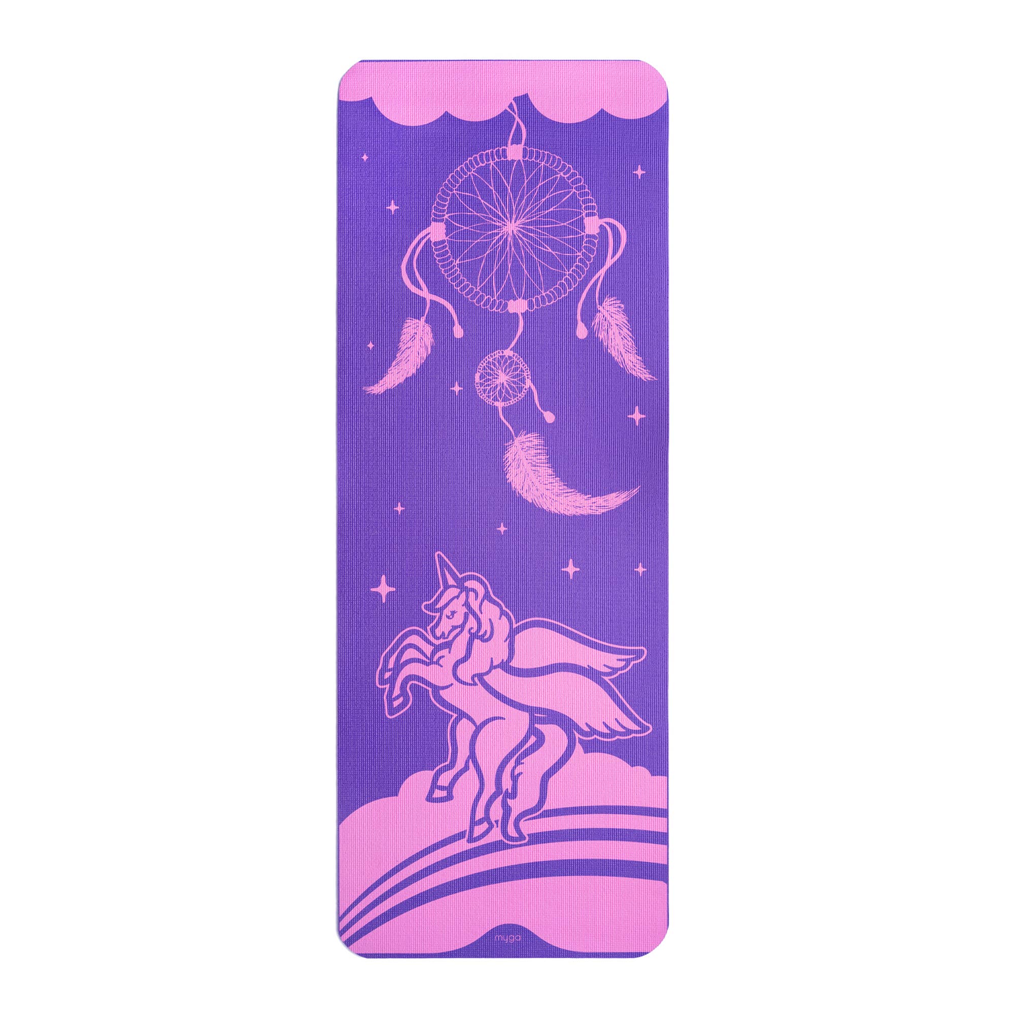 Tapis de yoga pour enfants avec licorne et capteur de rêves