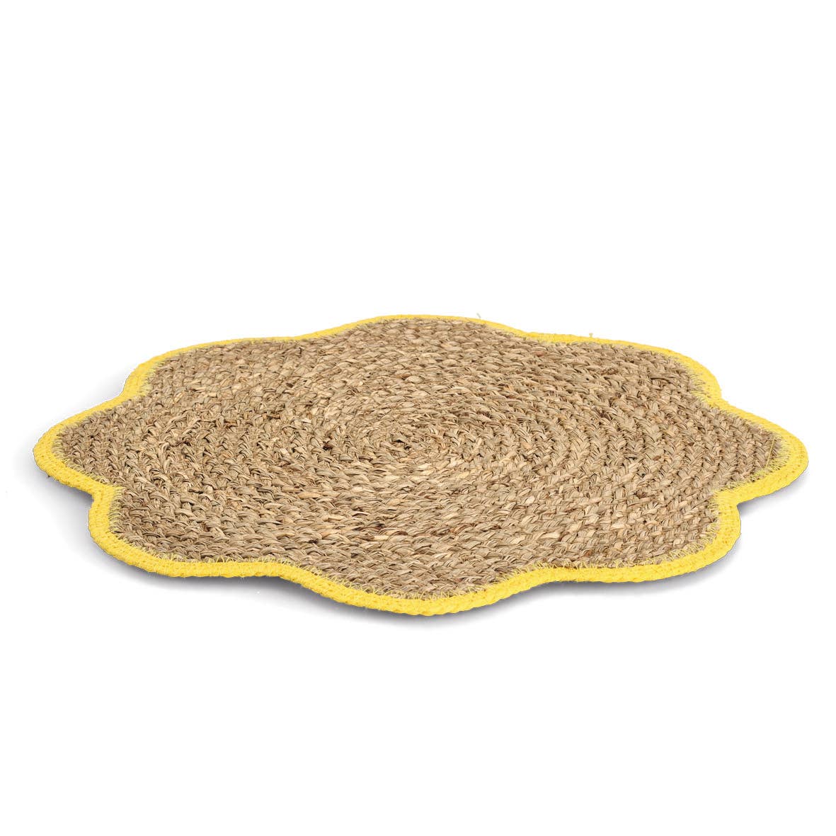 Set de table, tressage en herbe: Blanc