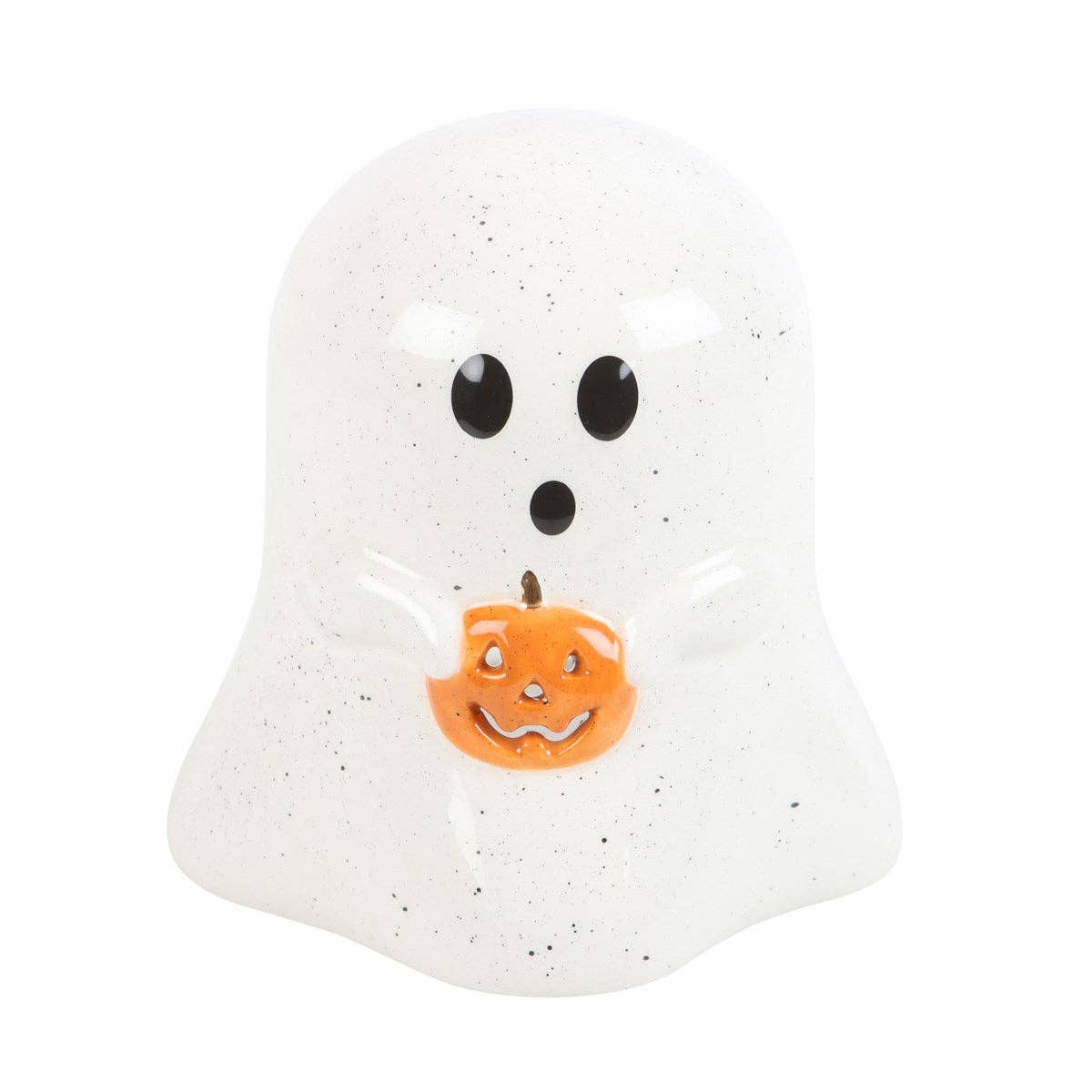 Bougeoir fantôme avec citrouille en forme de bougie chauffe-plat pour Halloween
