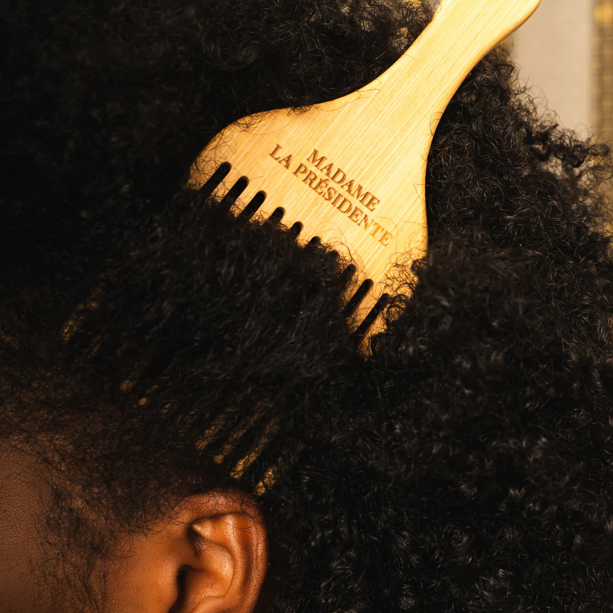 Mme la Presidente Afro Comb Brosse Volume