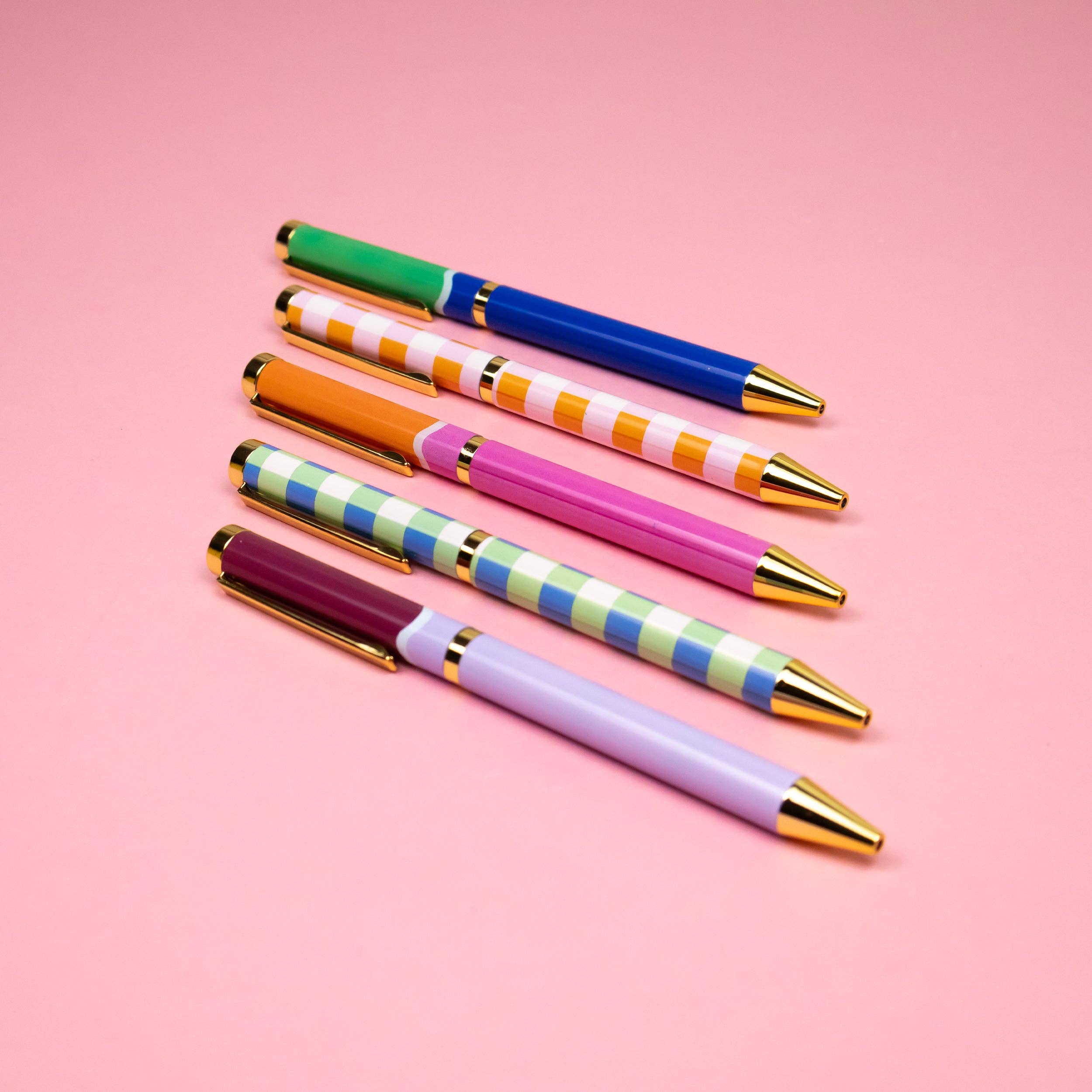 Ensemble de 5 stylos à bille designs variés Saje en boîte cadeau