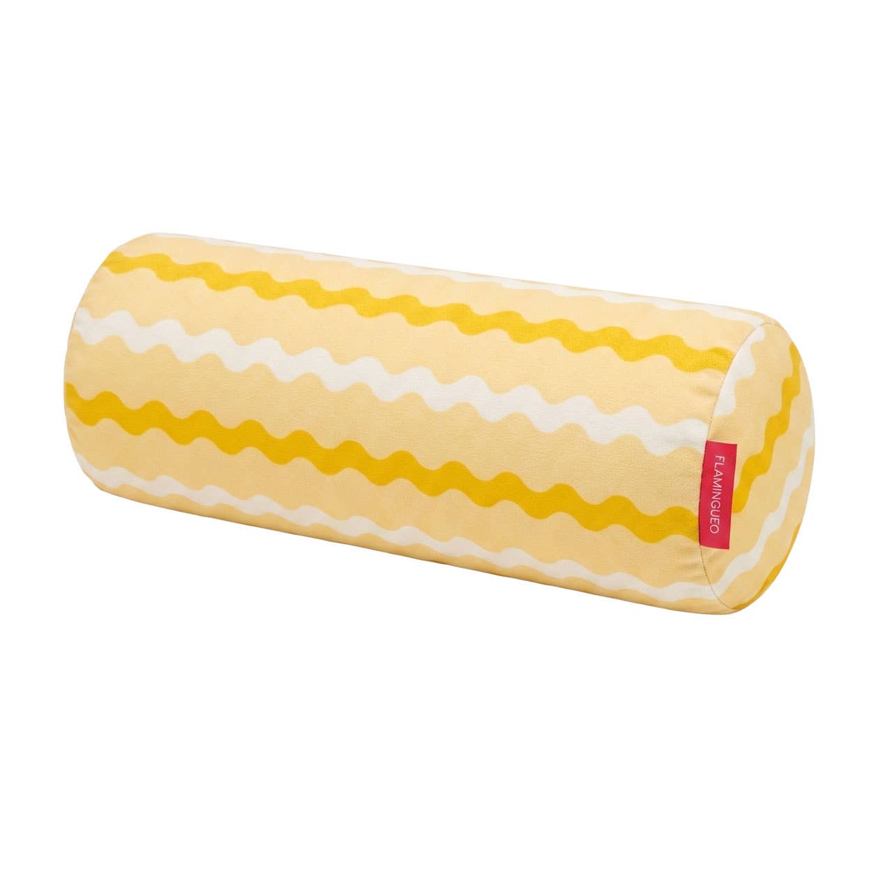 Coussin gonflable de plage jaune en microfibre