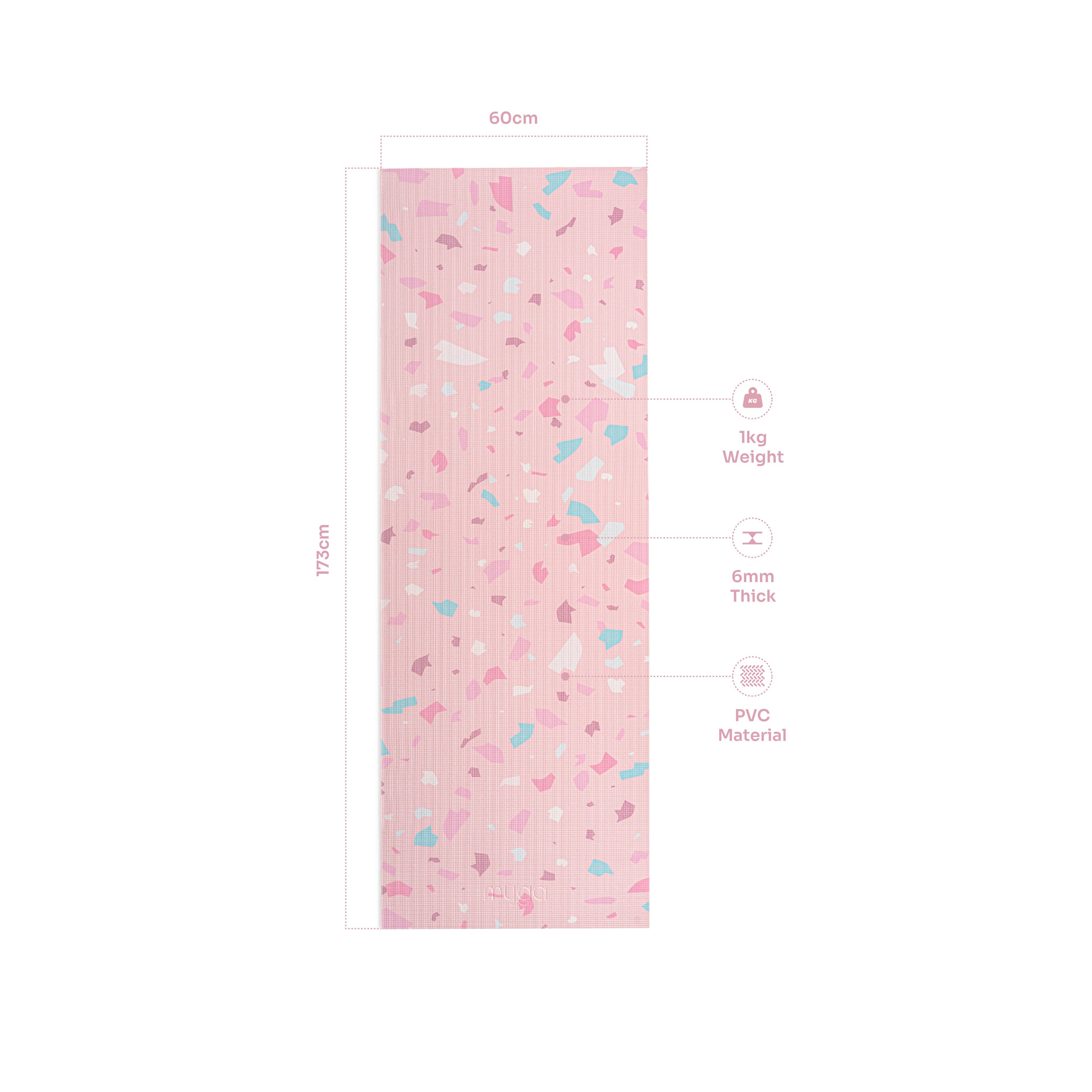 Tapis de yoga imprimés – disponibles en 8 designs magnifiques: Terrazzo