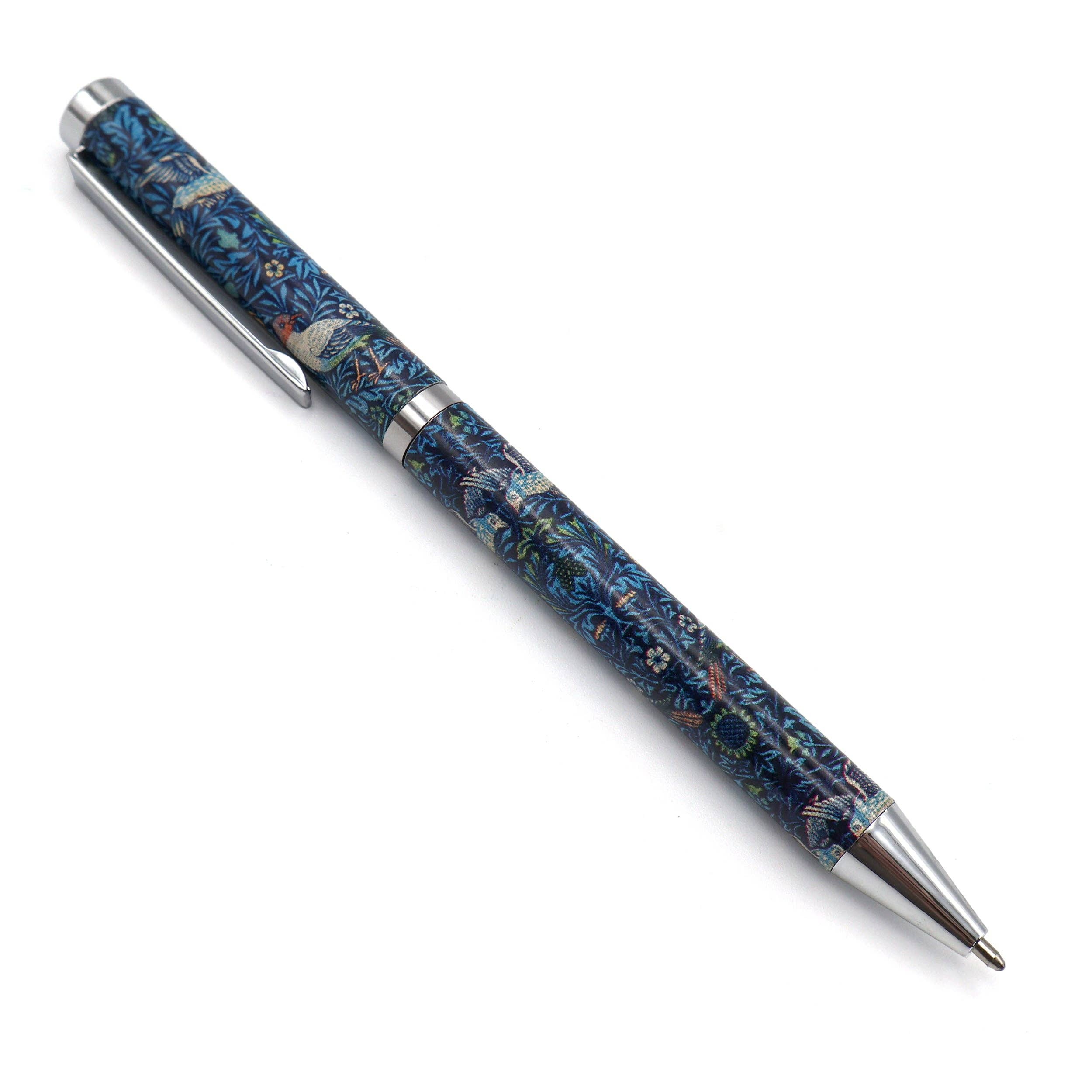 Stylo à bille William Morris Birds dans une boîte cadeau