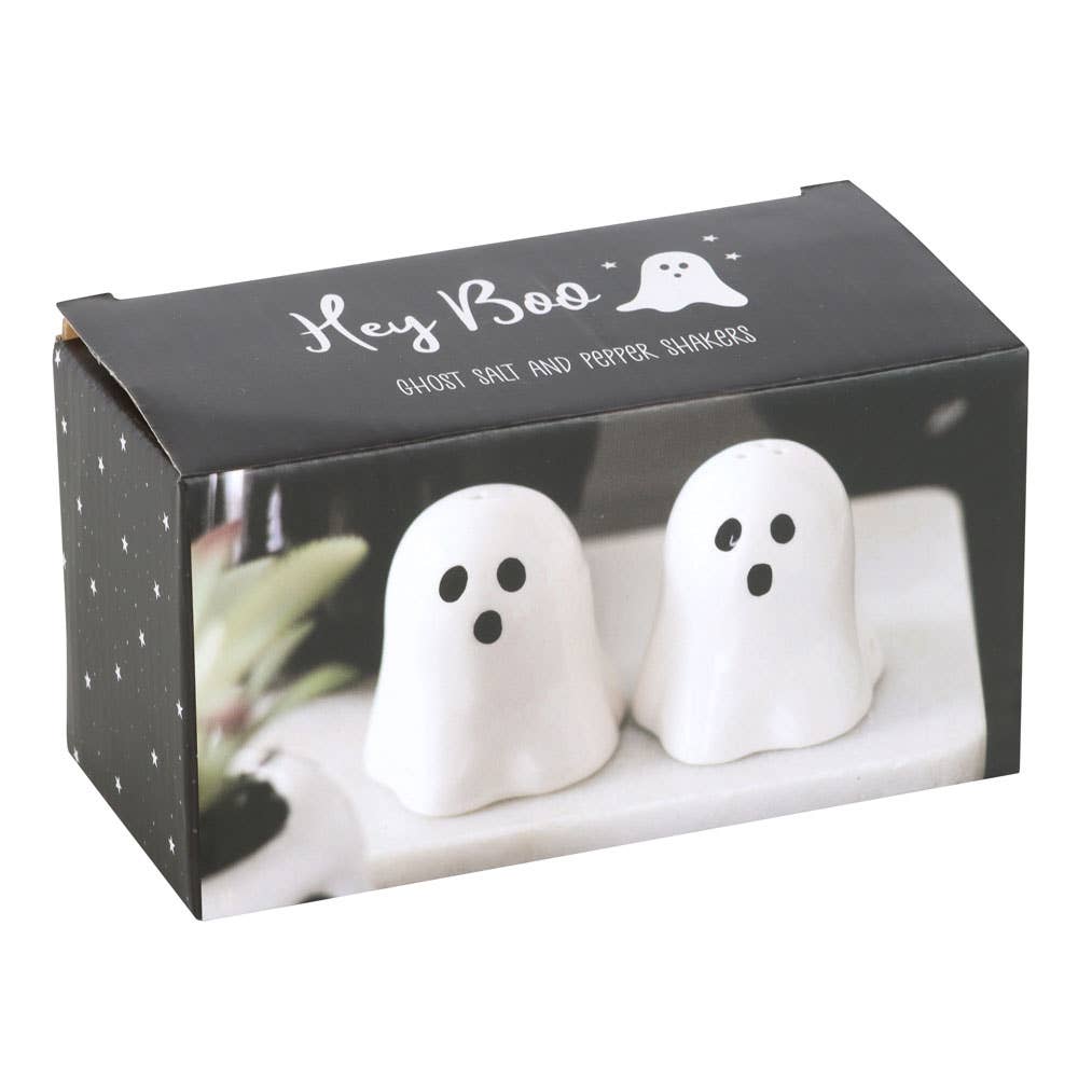 Salière et poivrière fantômes pour Halloween