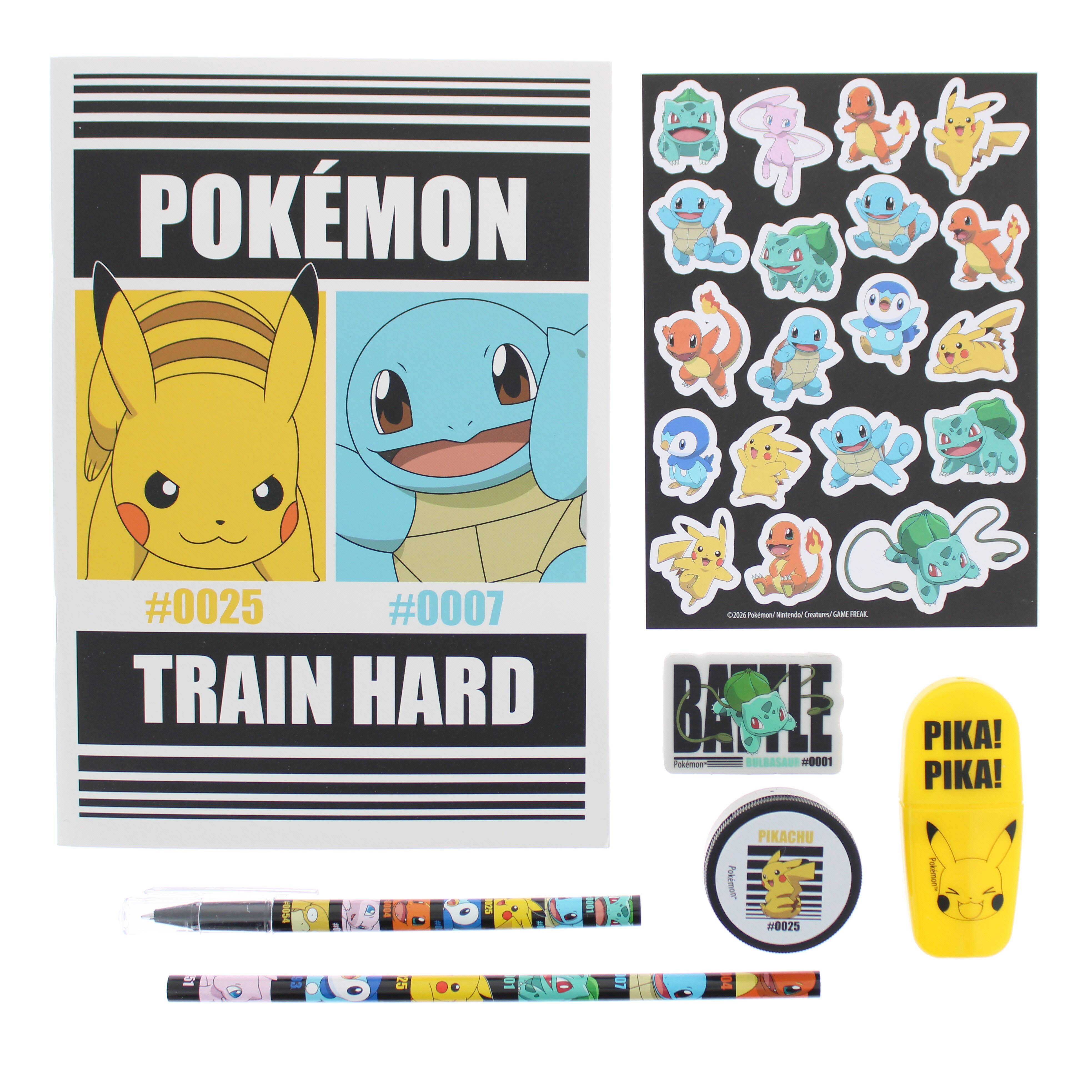 Pokémon - set de papeterie 8 pièces