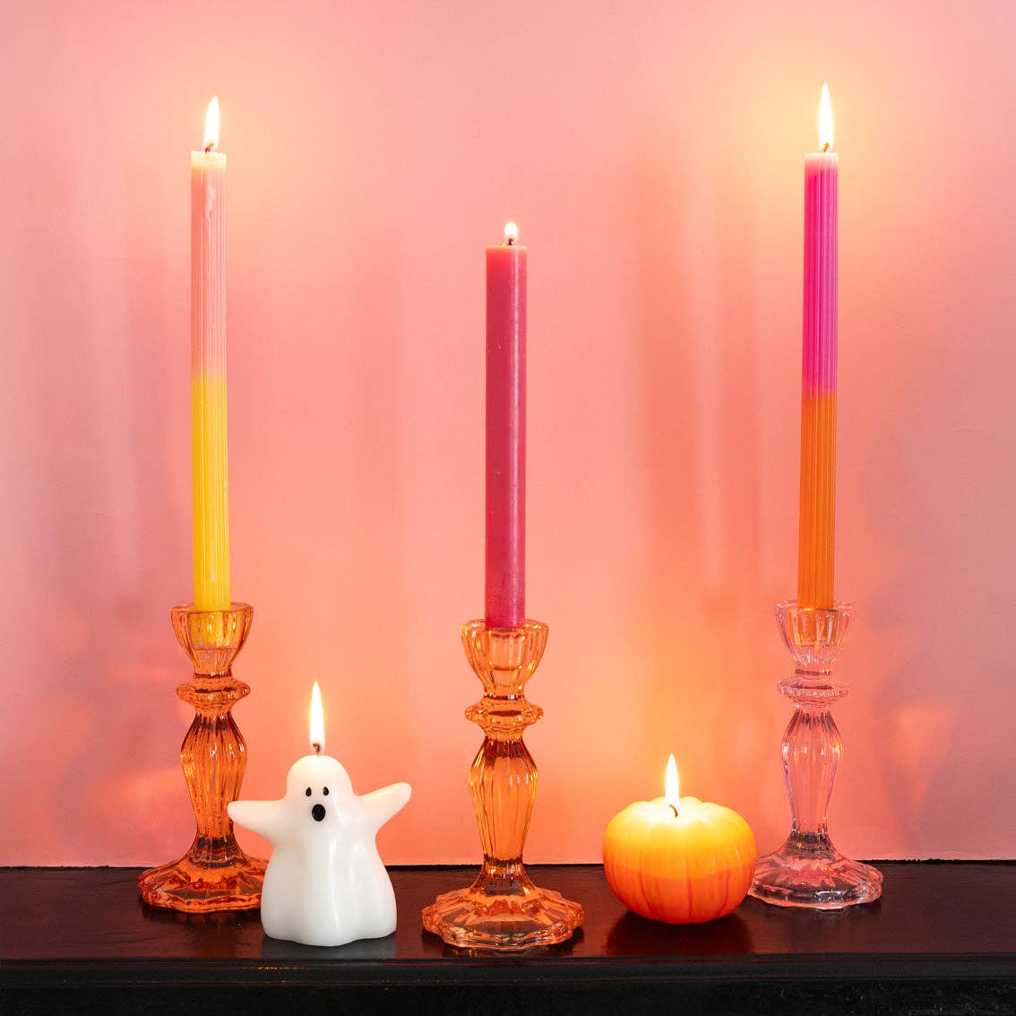 Bougie blanche en forme de fantôme pour Halloween | Décor de fantômes |