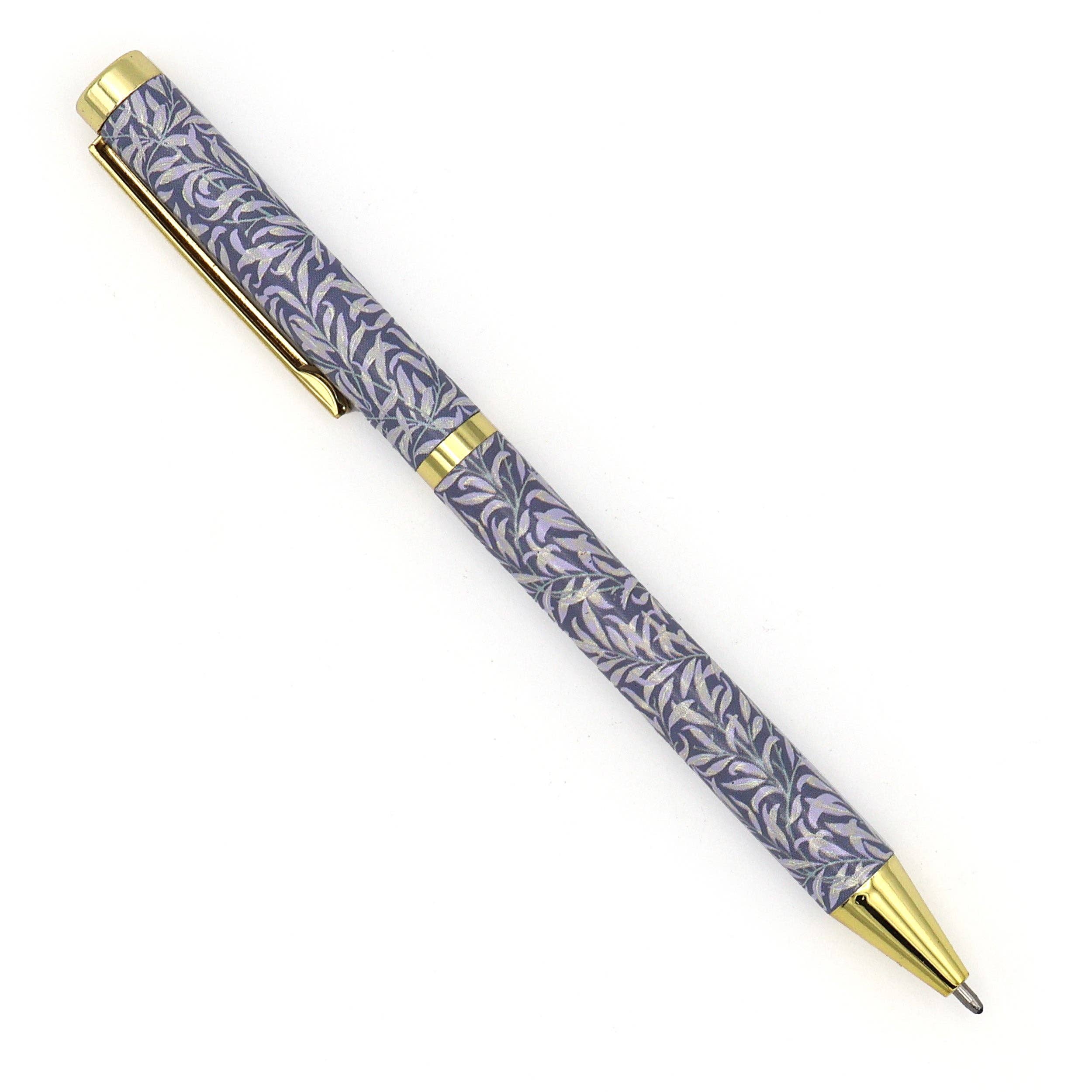 Stylos à bille Orange Grove William Morris dans une boîte cadeau – Ensemble de 3 stylos