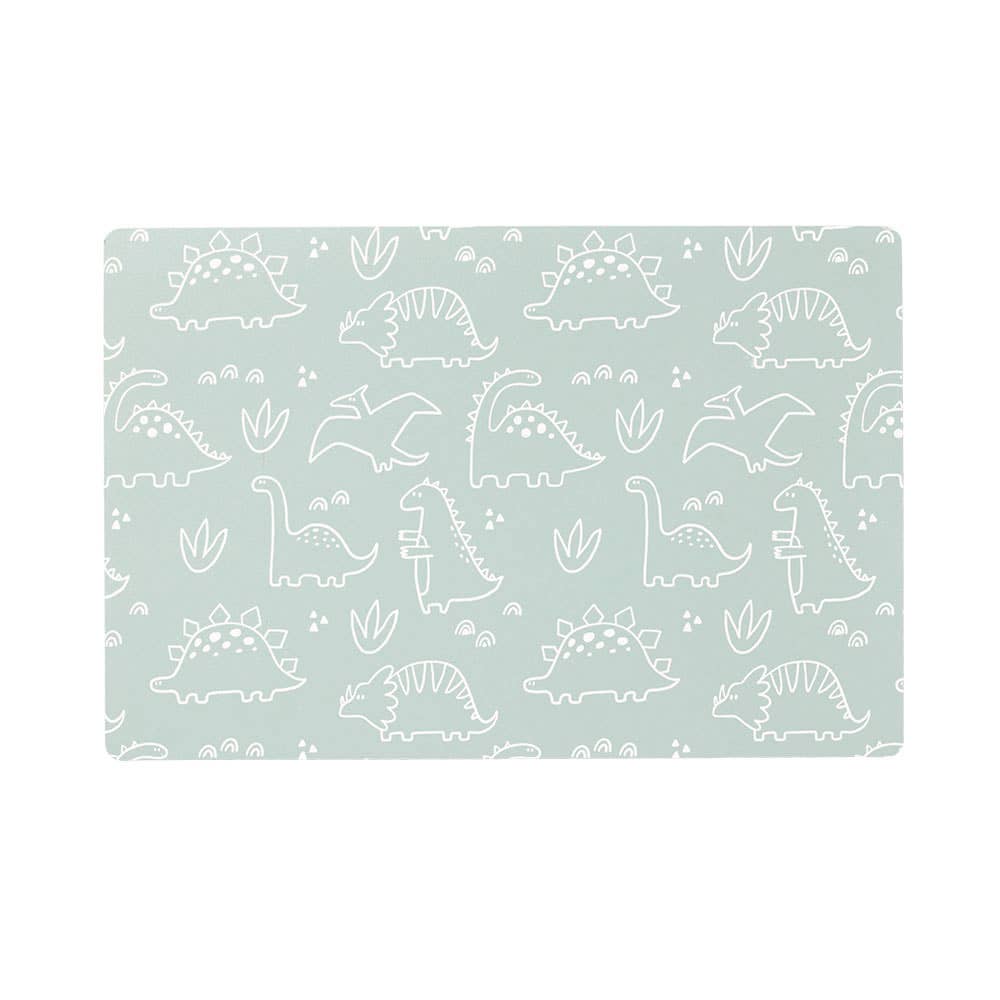 Set de table "Dino", plastique: Menthe/blanc / Environ 45 x 30 cm