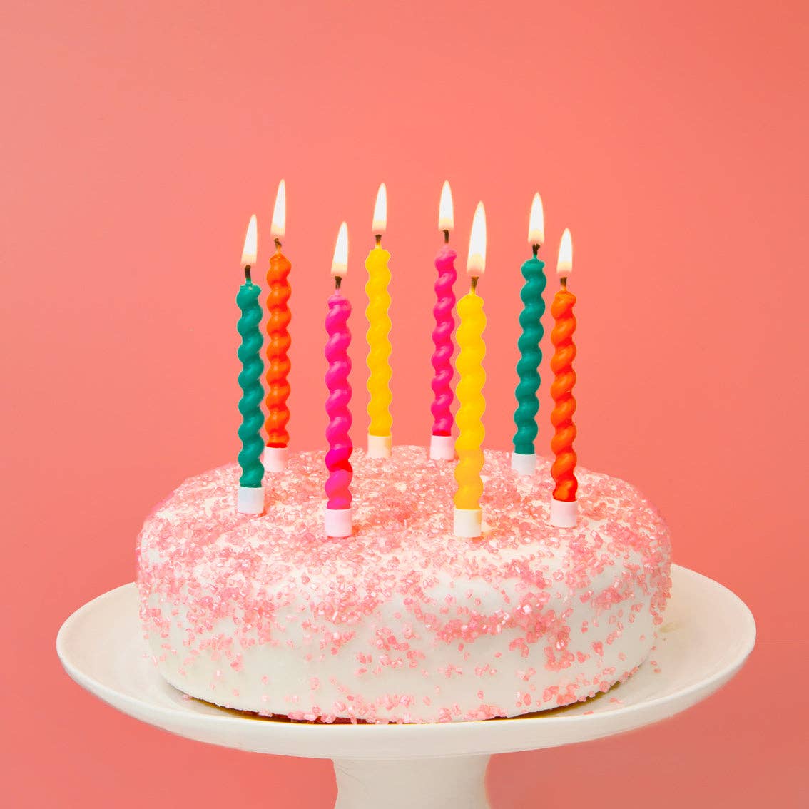 Bougies d’anniversaire colorées Twirl - lot de 8