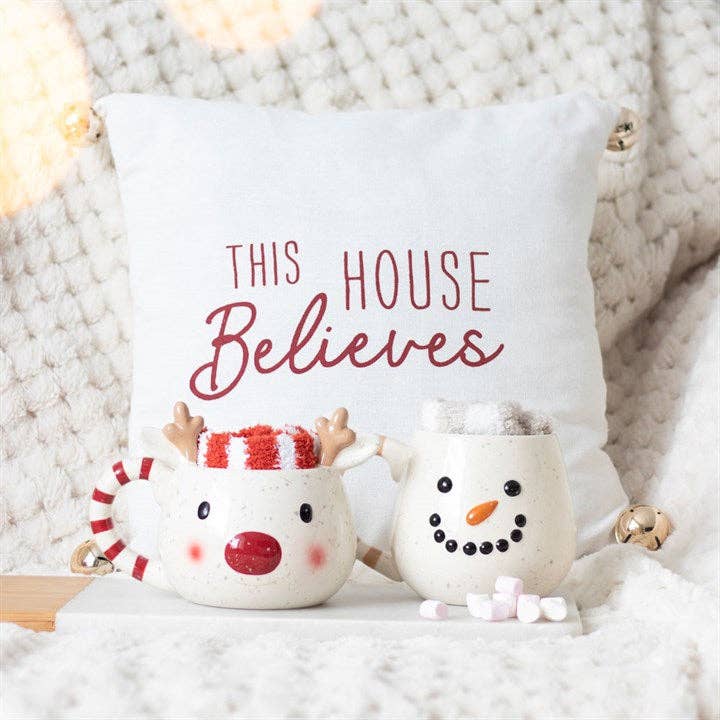 Set tasse bonhomme de neige et chaussettes de Noël