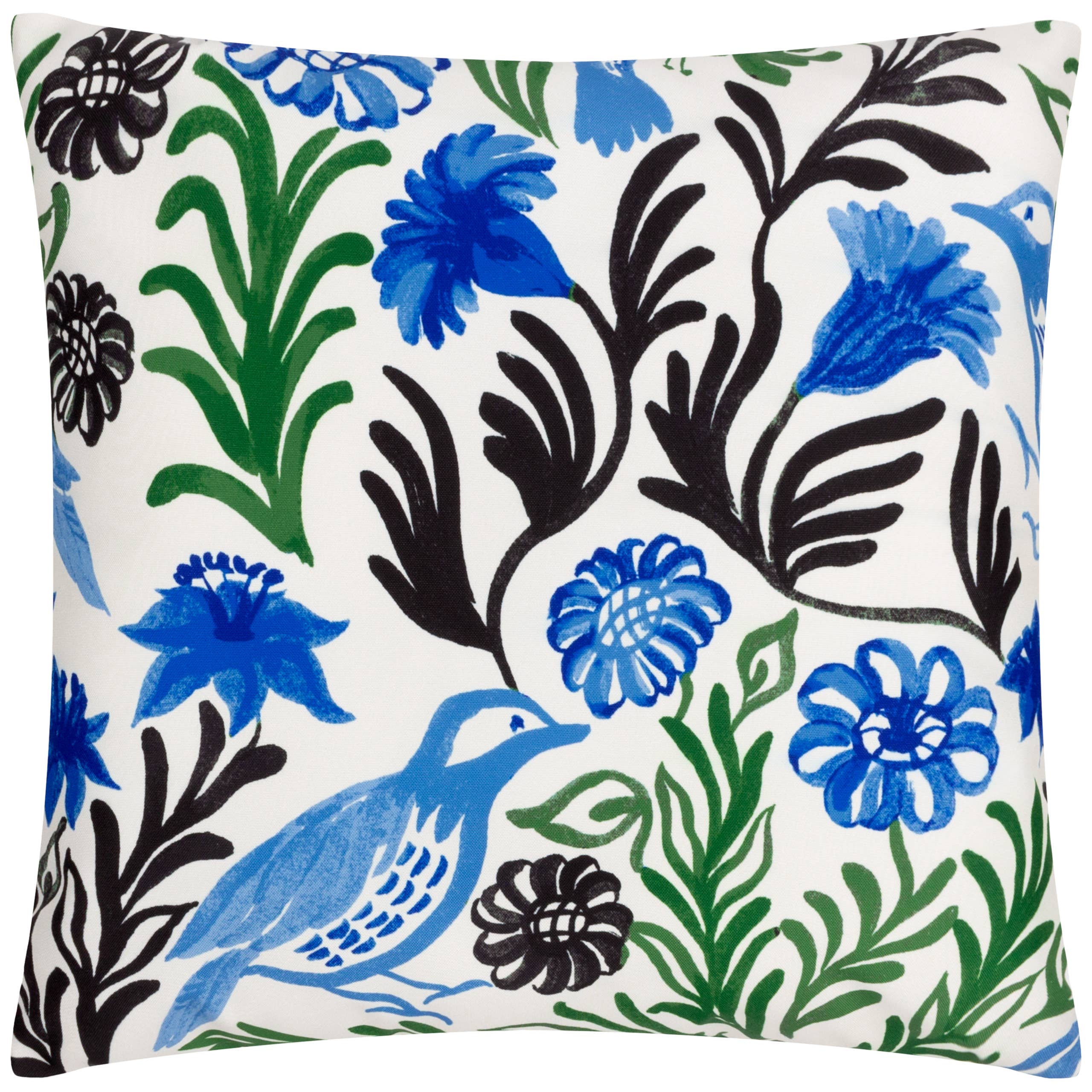 Coussin d'extérieur Aljento bleu: Bleu / Garni en polyester / 43 x 43 cm