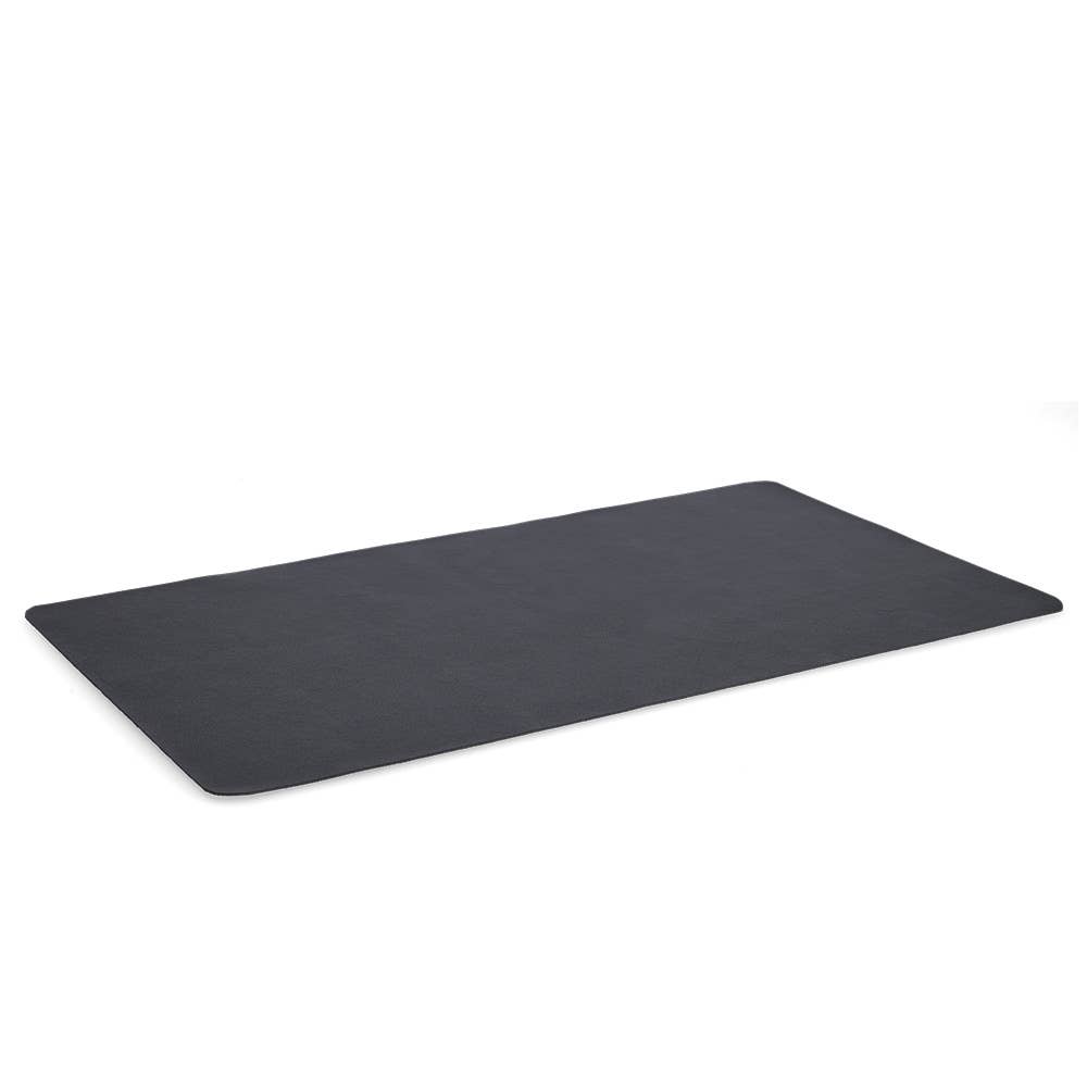 Tapis de bureau en simili cuir noir: Noir / Environ 40 x 70 cm