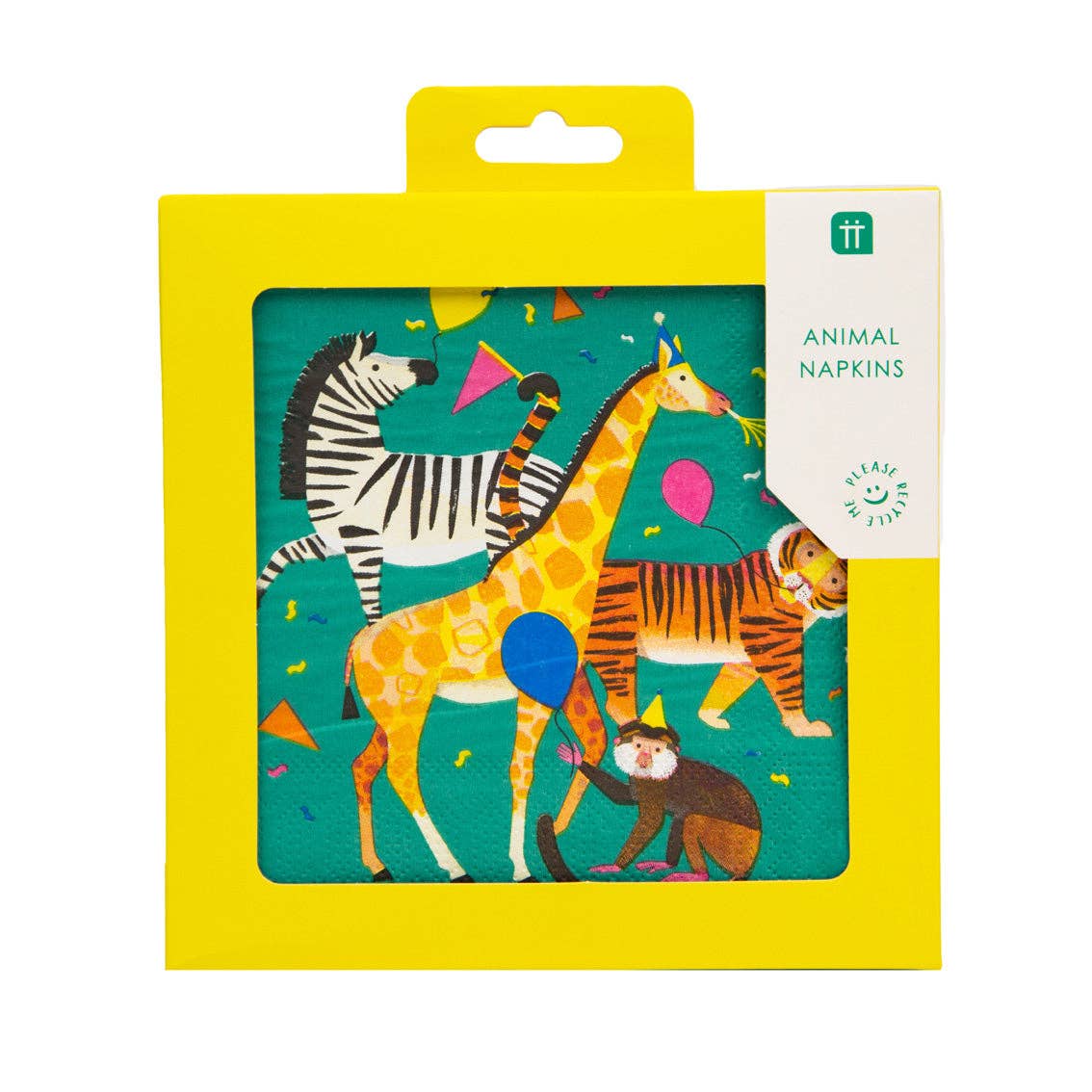 Serviettes en papier Animaux de fête - Pack de 20