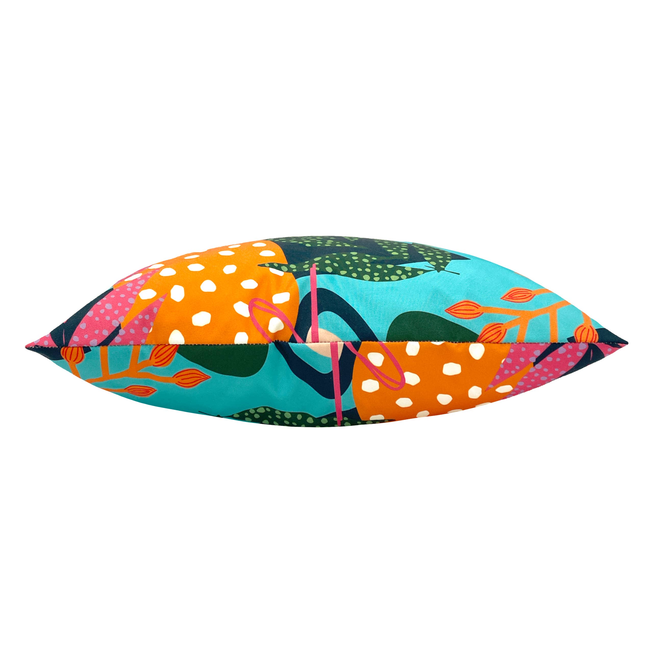 Coussin d’extérieur Coralina aqua/rose: Aqua/Rose / Polyester / 43 x 43 cm