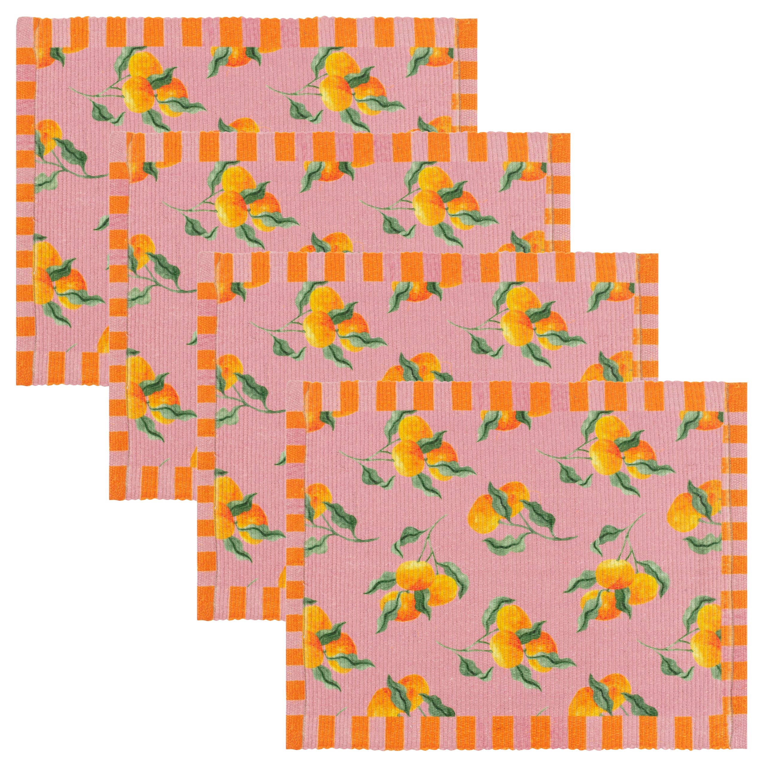 Set de 4 sets de table oranges pour intérieur/extérieur rose: Rose / 46 x 36 cm