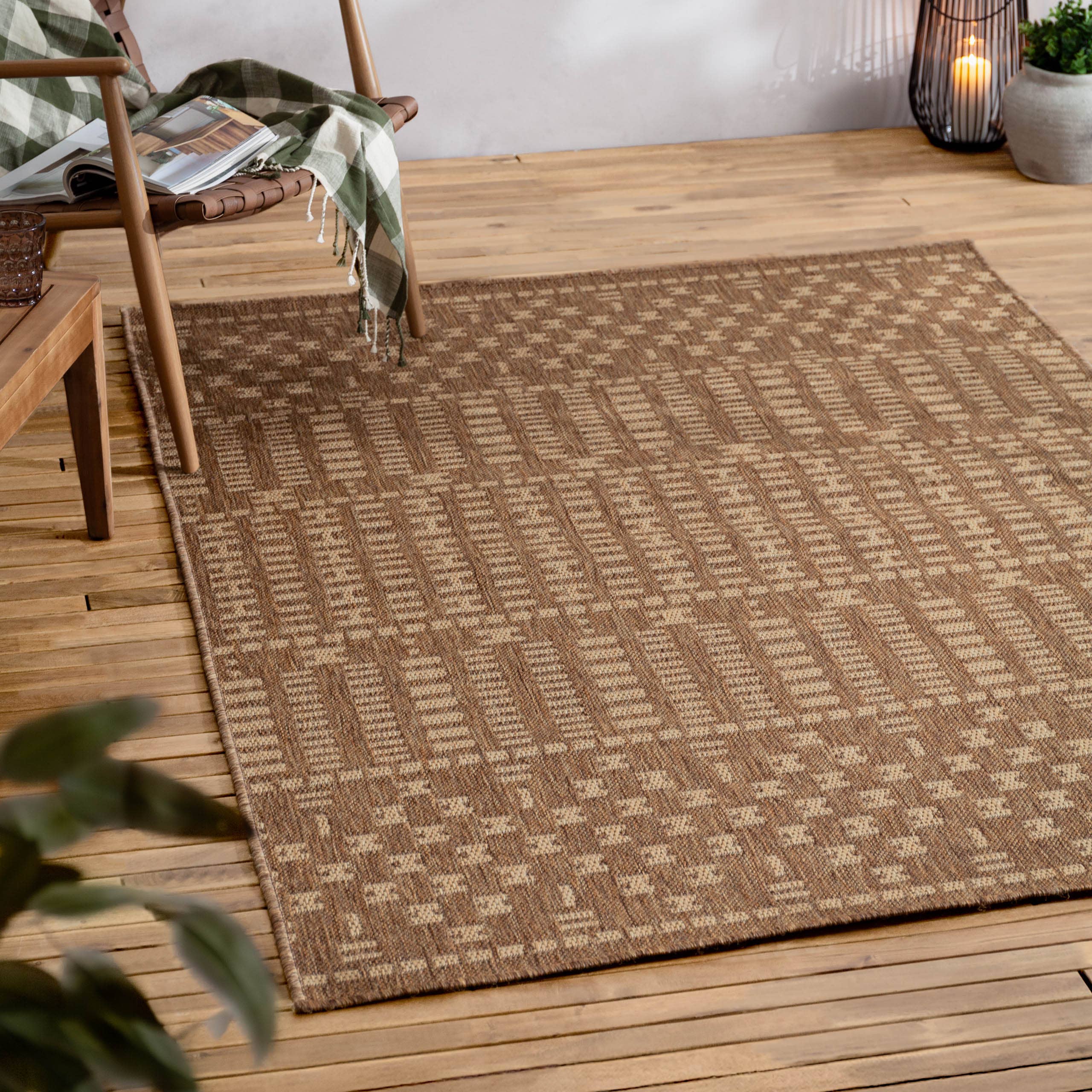 Tapis d'intérieur/extérieur effet jute Seagrove naturel: Naturel / 120 x 170 cm