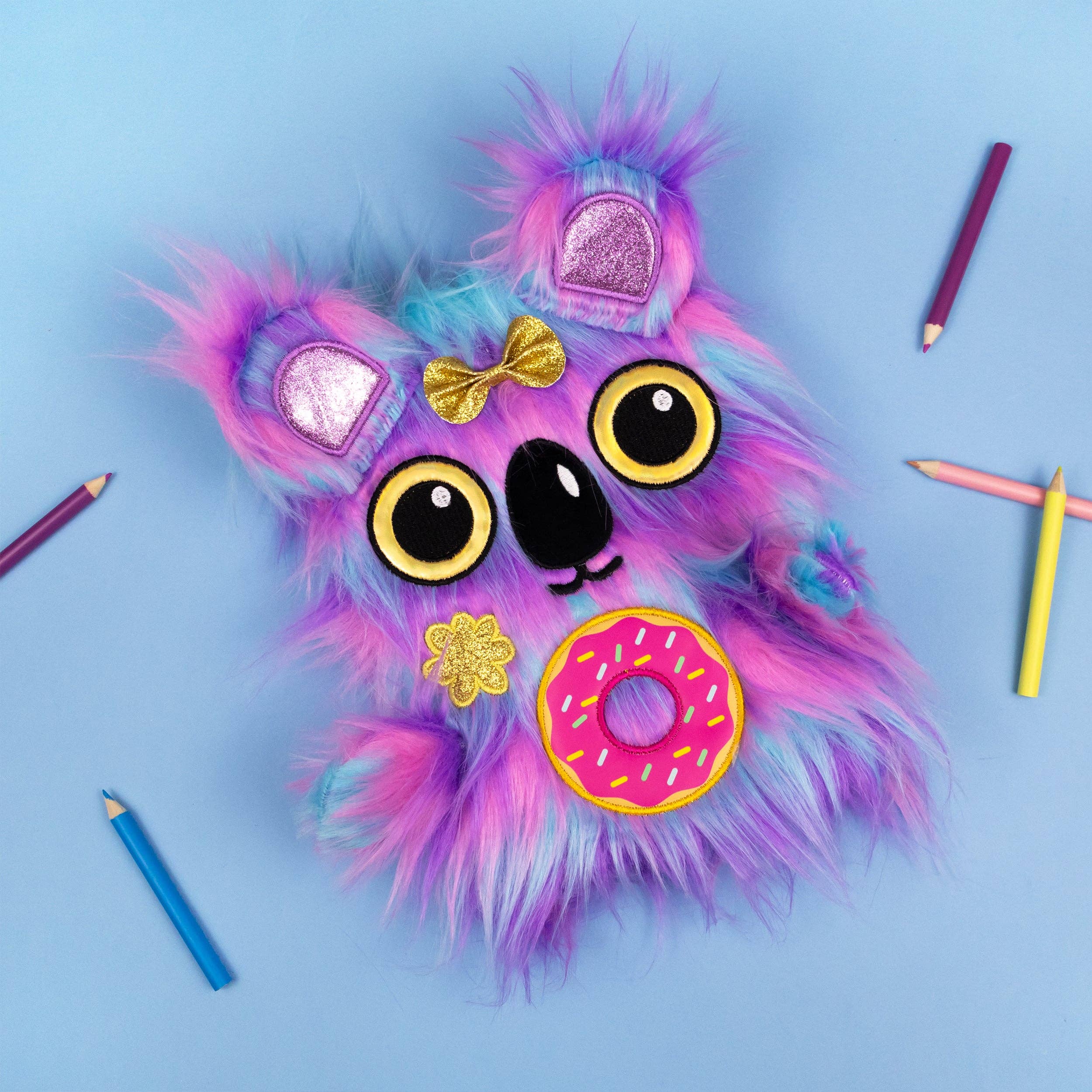 Carnet en peluche Koala ébouriffé – Journal doux A5 ligné pour enfants