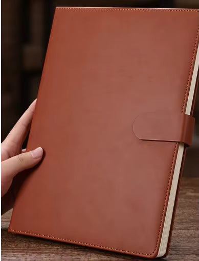 Carnet A4 en Cuir Style Rétro Simple