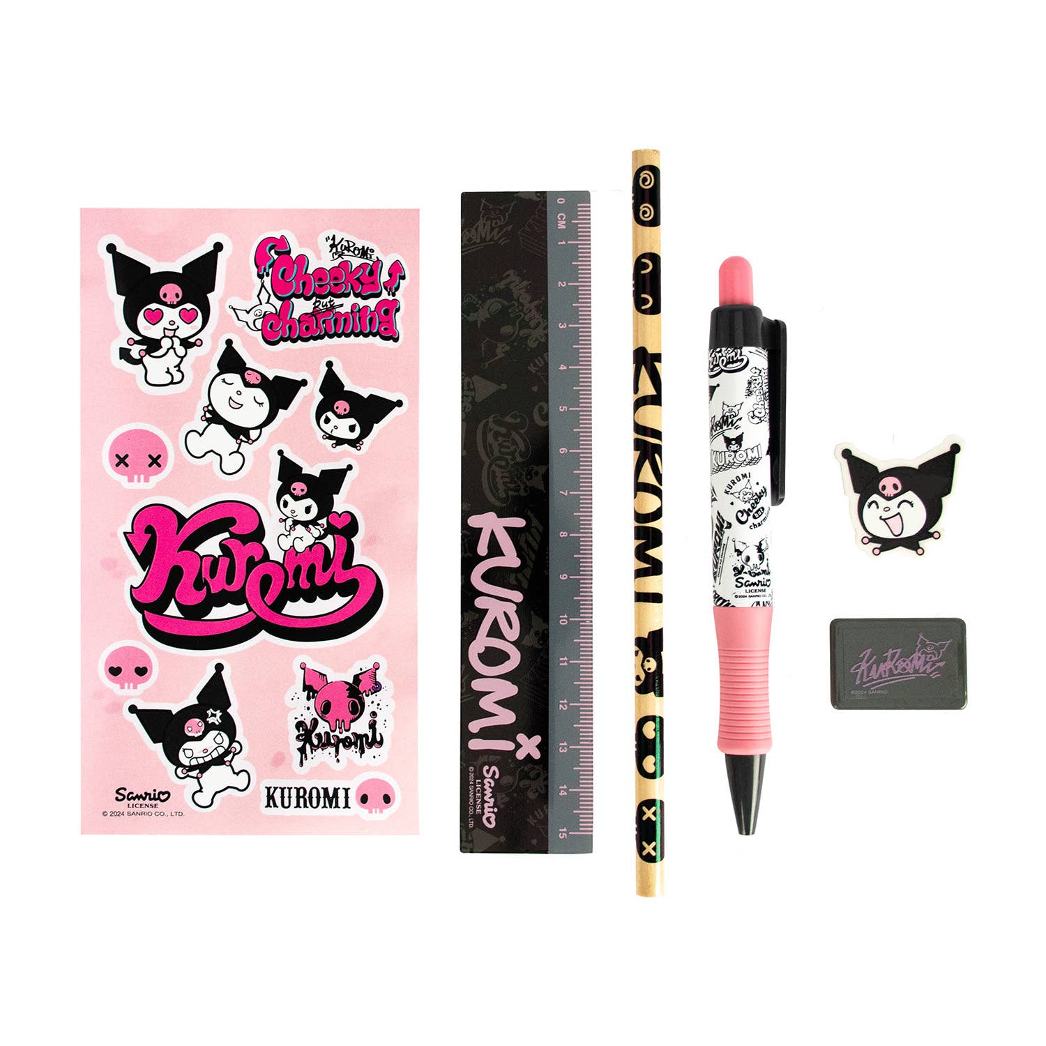 Sanrio Kuromi - Set de papeterie 6 pièces