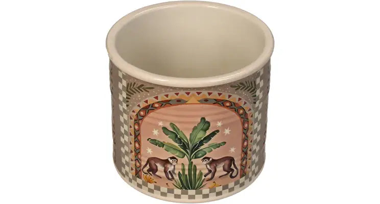 Pot de fleurs - Singe Pêche