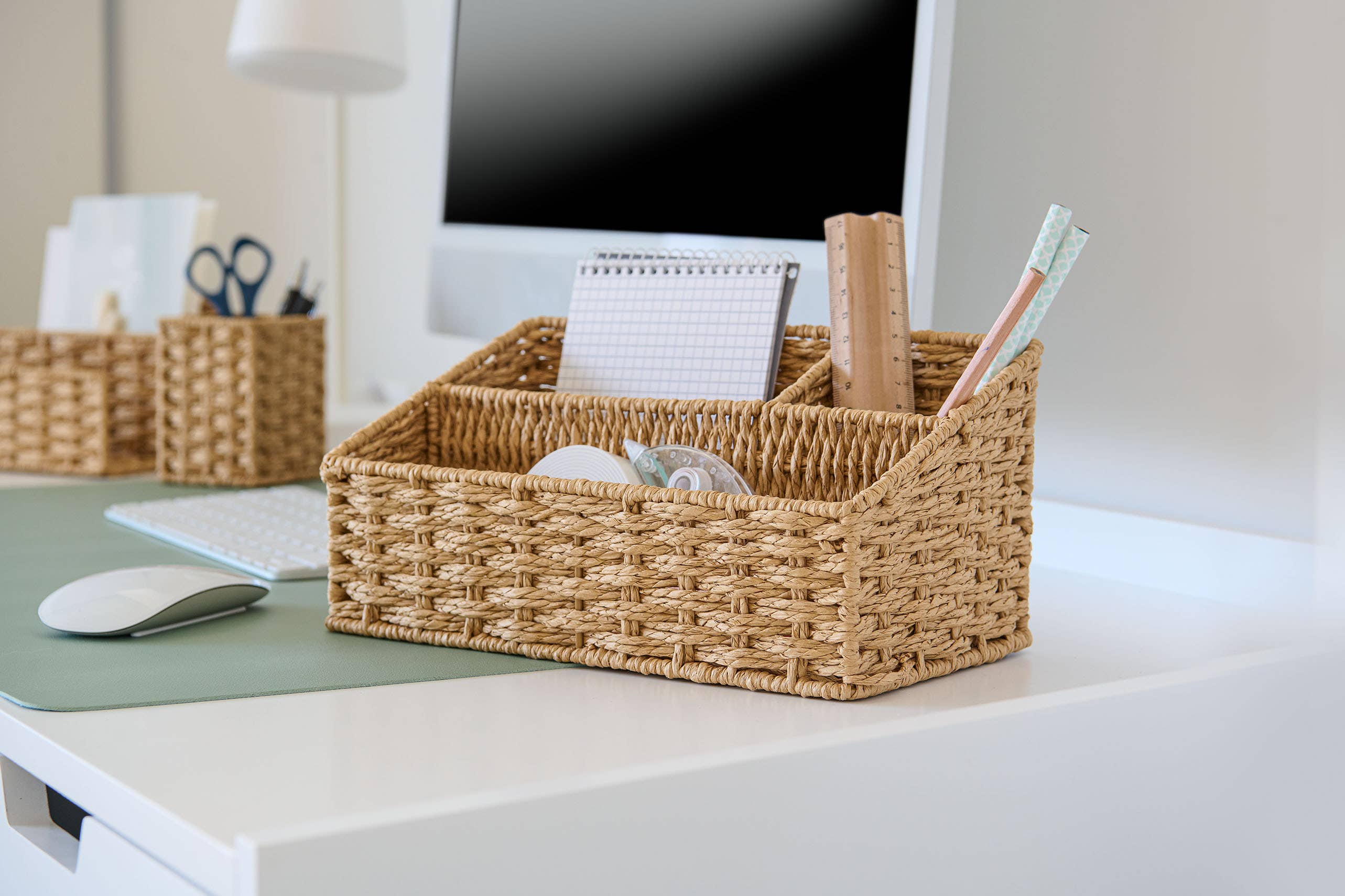Organisateur d'ustensiles, tressage en papier