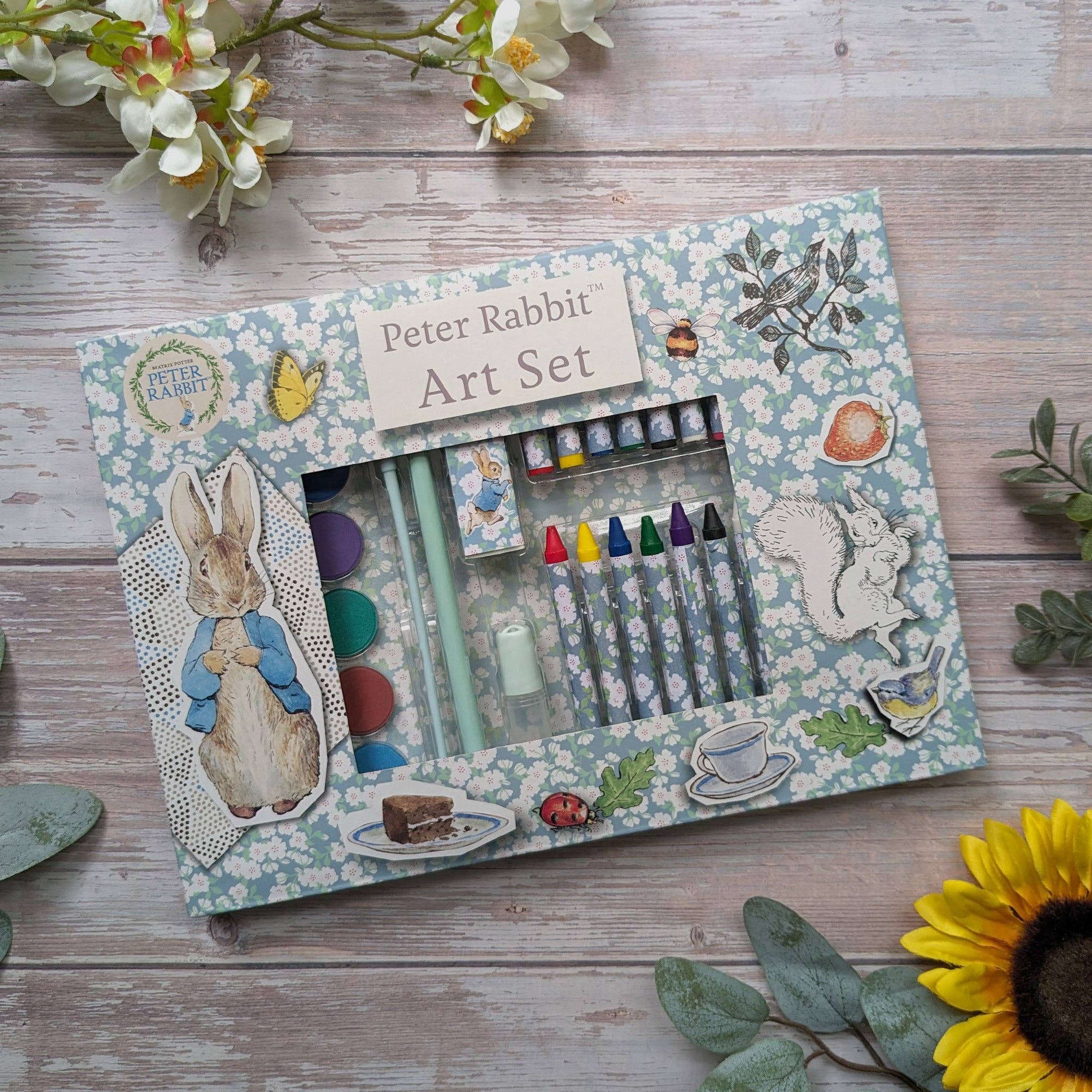 Ensemble d'art pour enfants Peter Rabbit de 42 pièces - Pour les 3 à 8 ans - Comprend des peintures et des crayons