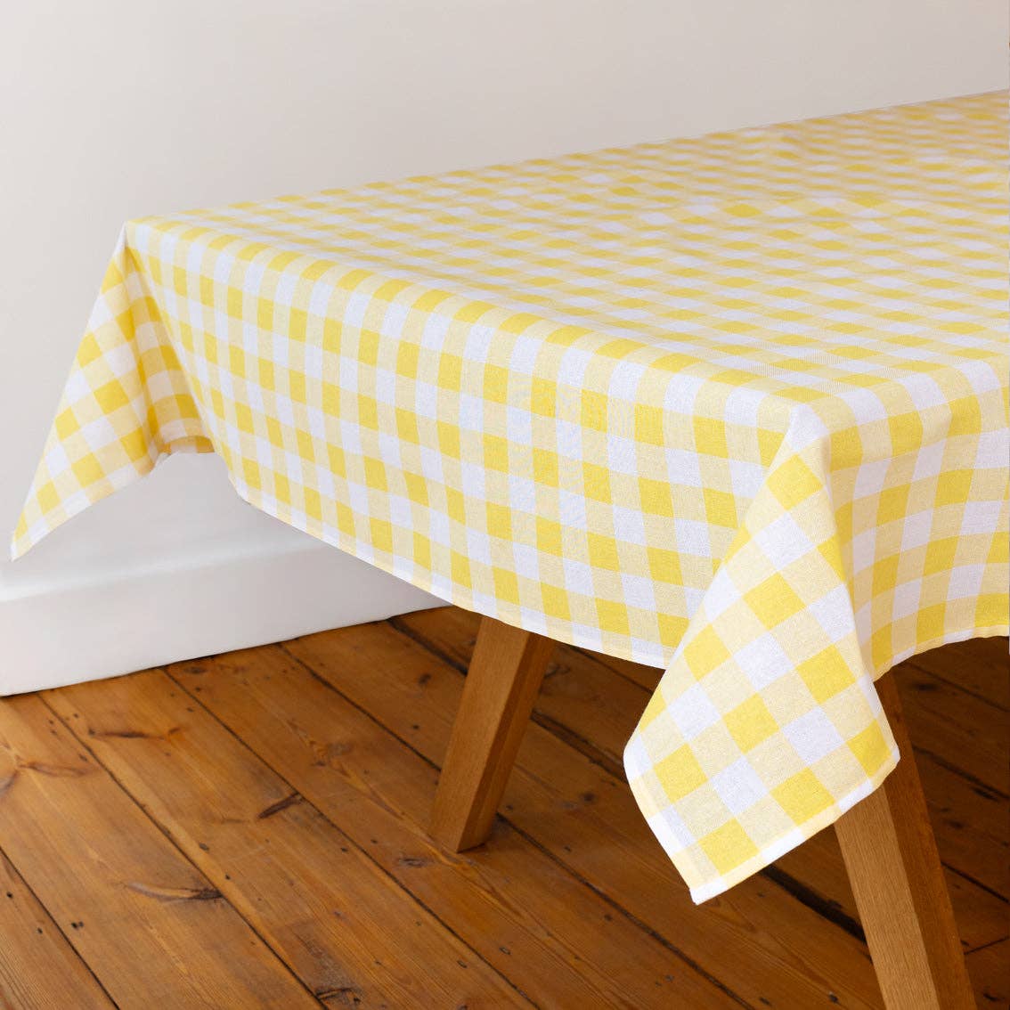 Nappe vichy jaune | Décoration d'été |