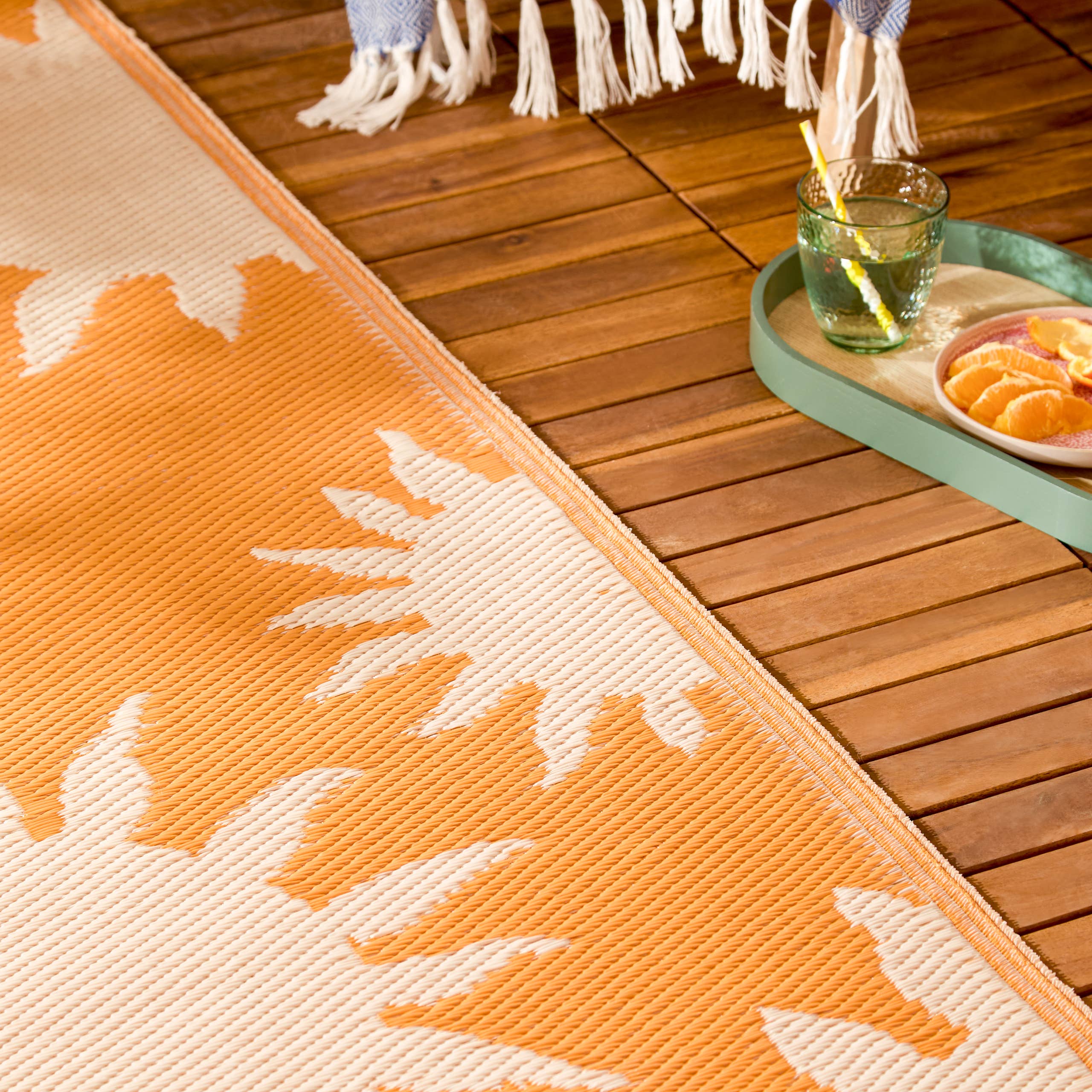 Tapis intérieur/extérieur Solstice d'été Jaune Lever de Soleil: Jaune lever du soleil / 120 x 180 cm