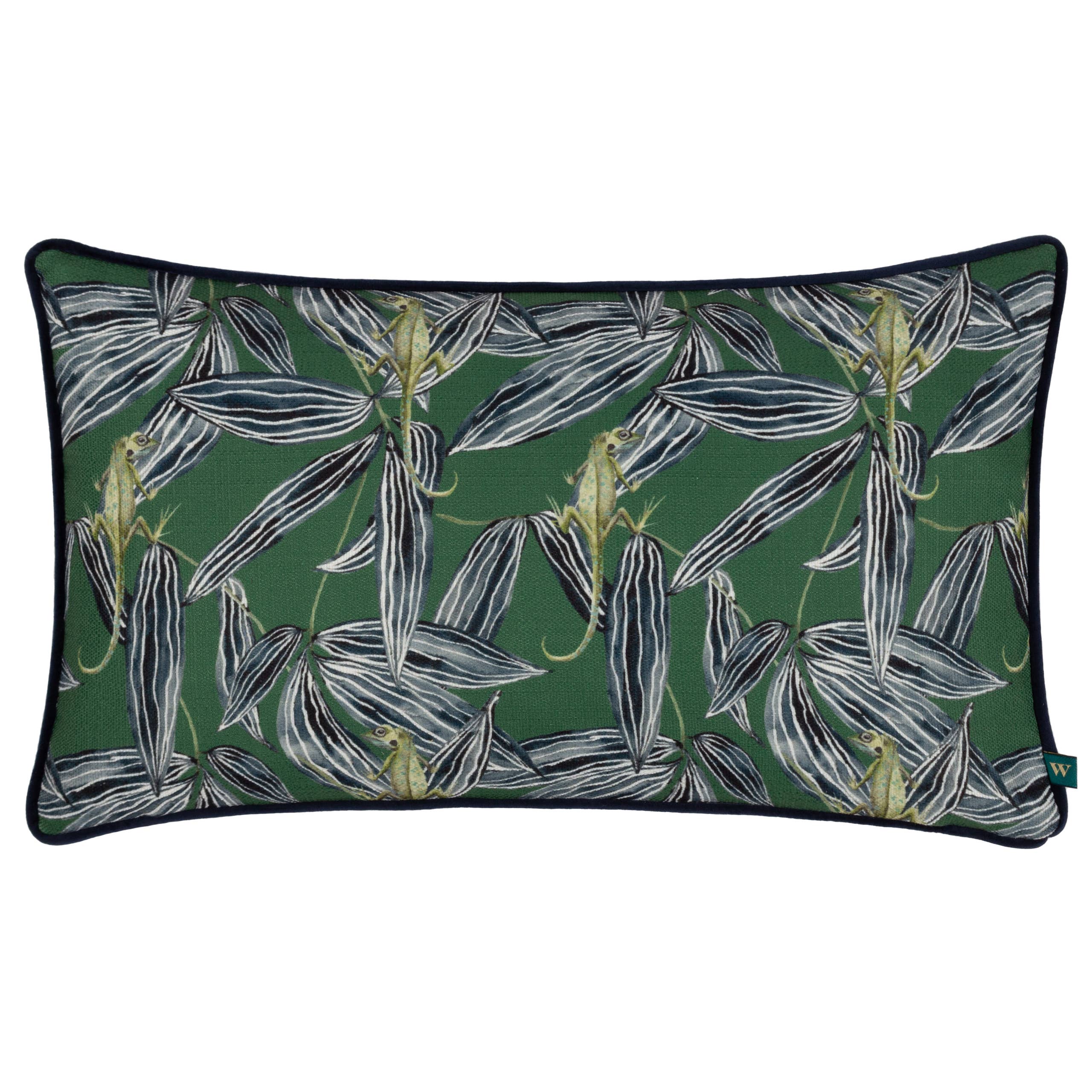 Coussin Ebon Wilds Nkiru vert: Vert / Garni en polyester / 30 x 50 cm
