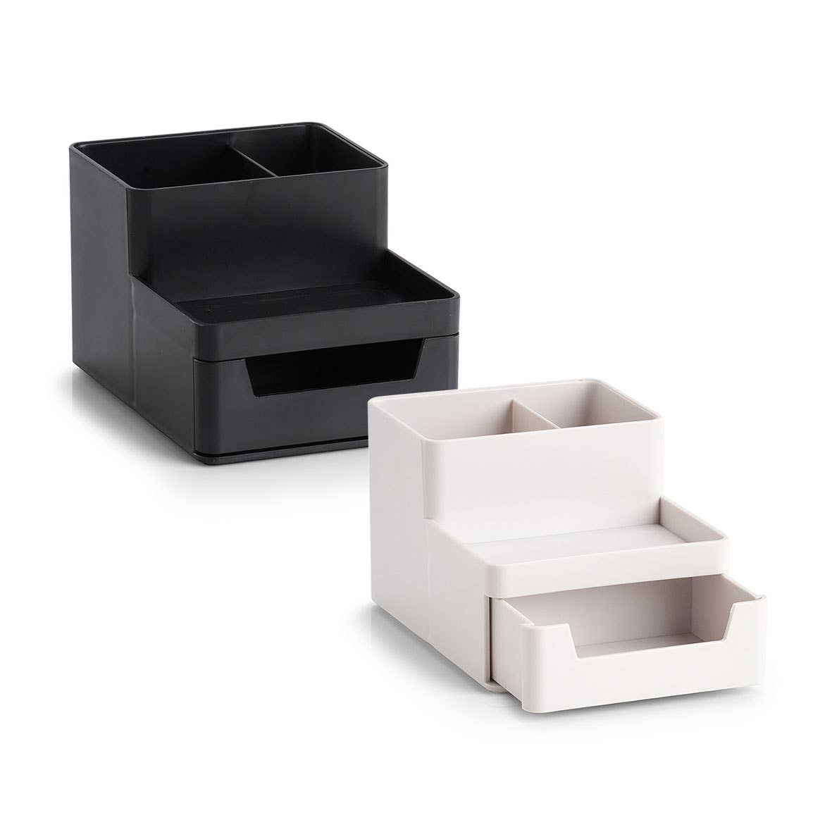 Organisateur d'ustensiles en plastique gris: Gris / Env. 11,2 x 15,5 x 9,5 cm