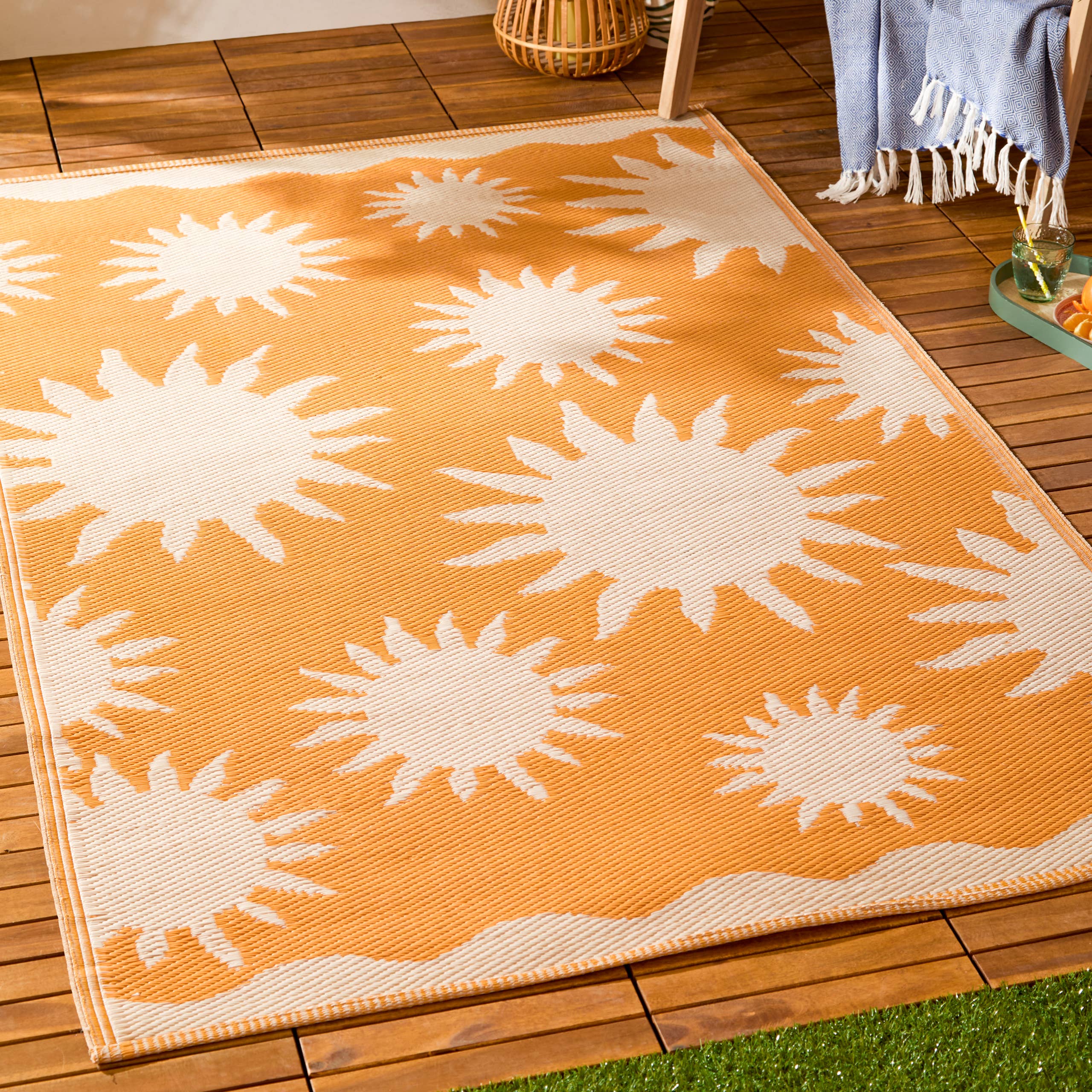 Tapis intérieur/extérieur Solstice d'été Jaune Lever de Soleil: Jaune lever du soleil / 120 x 180 cm