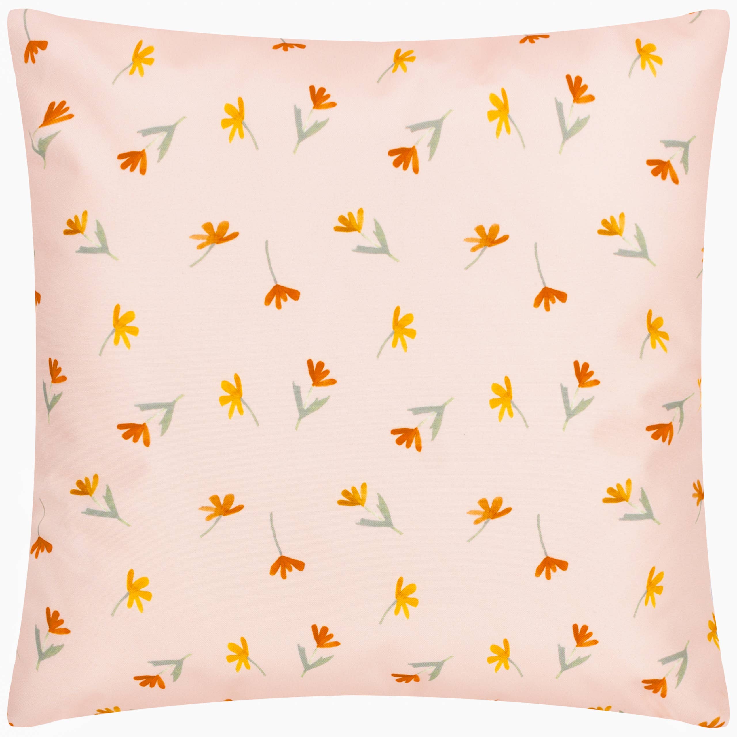 Coussin d'extérieur Wildflowers lilas/pêche: Lilas/Pêche / Polyester / 43 x 43 cm