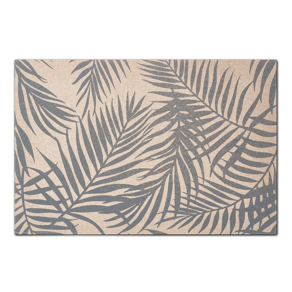 Set de table "Palmier", poly-lin, gris: Gris / Environ 45 x 30 cm