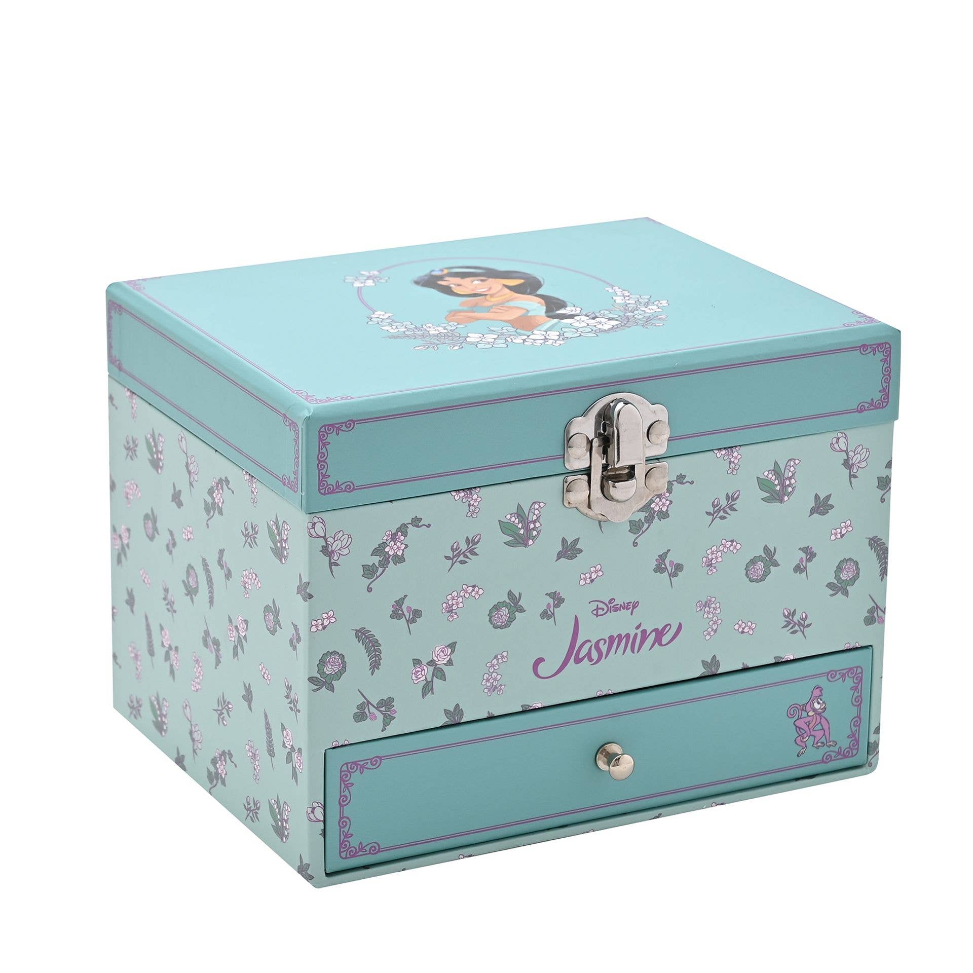 Boîte à bijoux musicale princesse pastel Disney - Jasmine