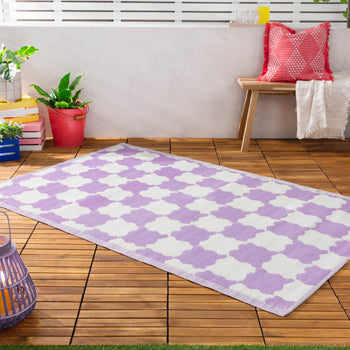 Tapis d'extérieur – Check – Lilas – 120 × 180cm