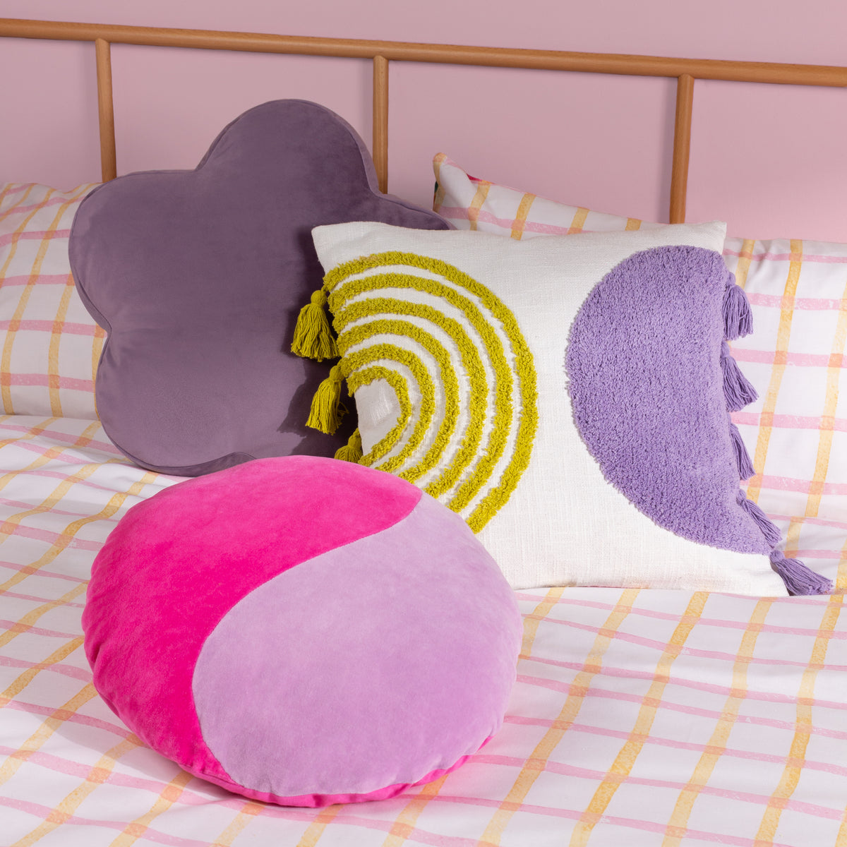 Coussin décoratif – Flower – Lilas – 45 × 45cm