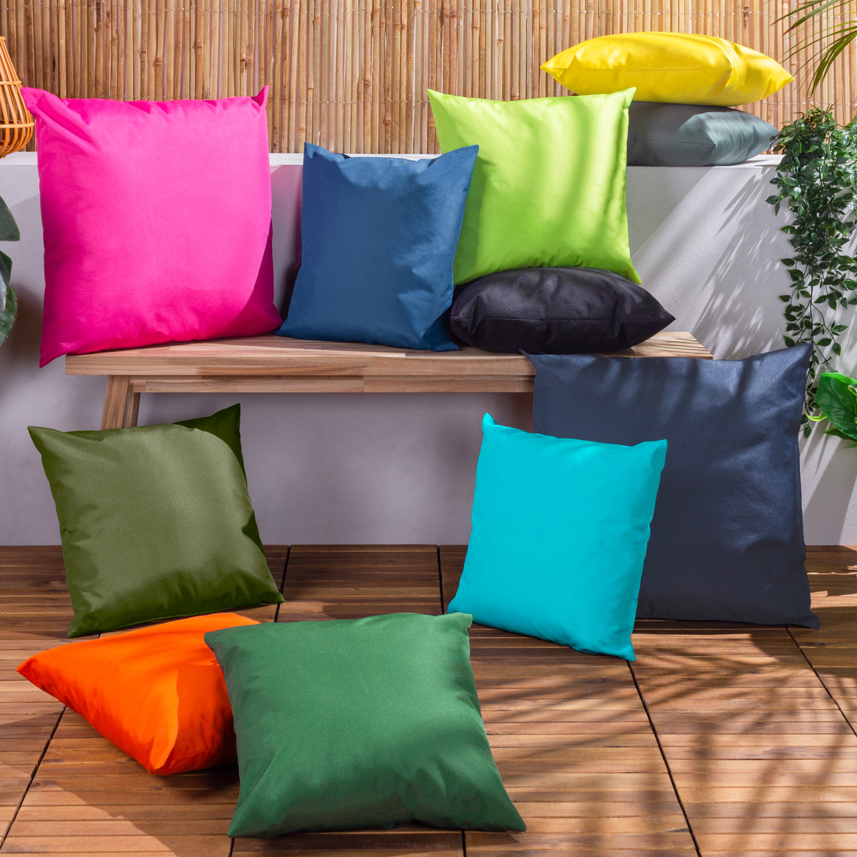 Coussin d'extérieur – Wrap Case – Bleu marine – 43 × 43cm
