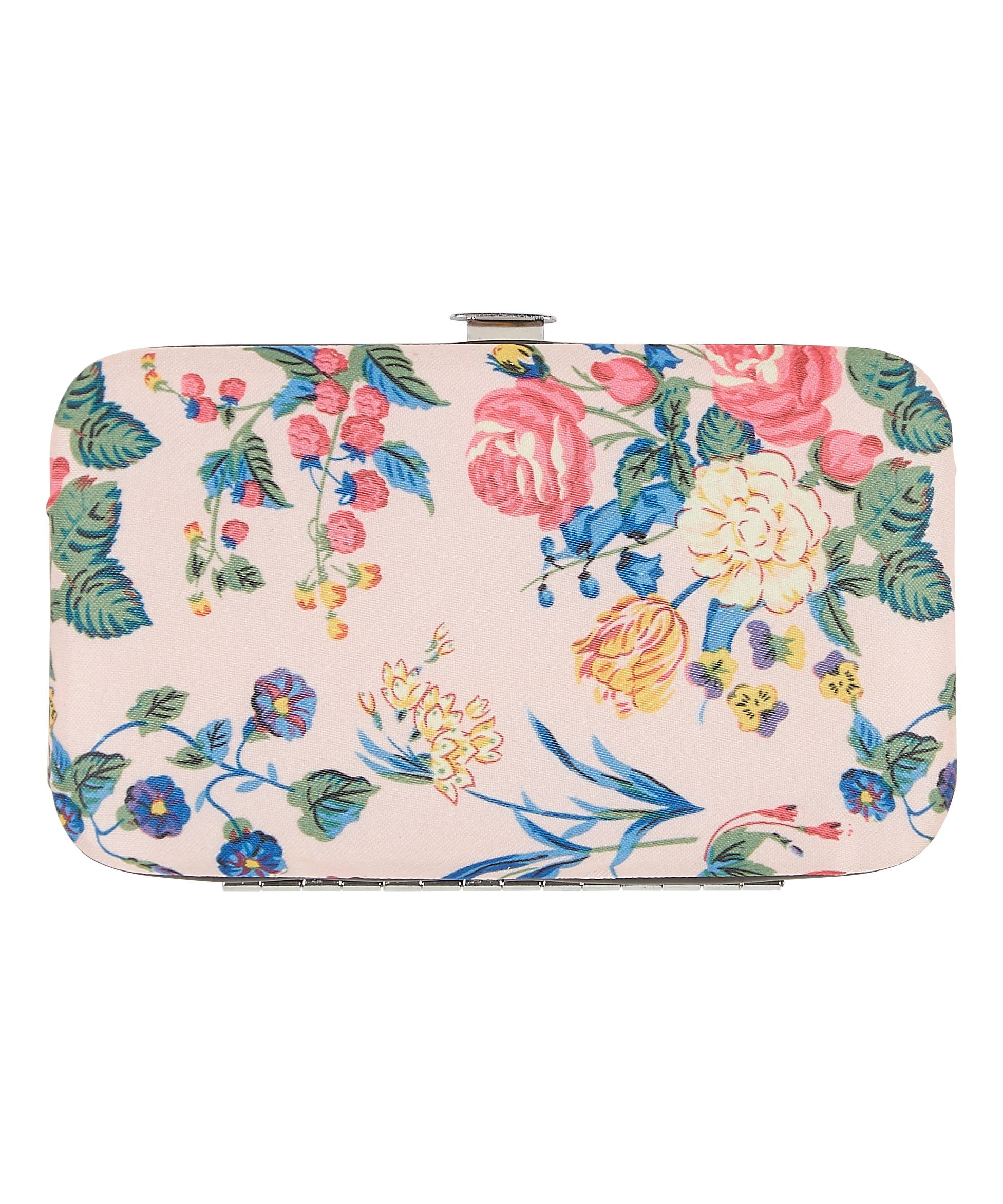 The Vintage Cosmetic Company Trousse de manucure rose à motif floral Sati