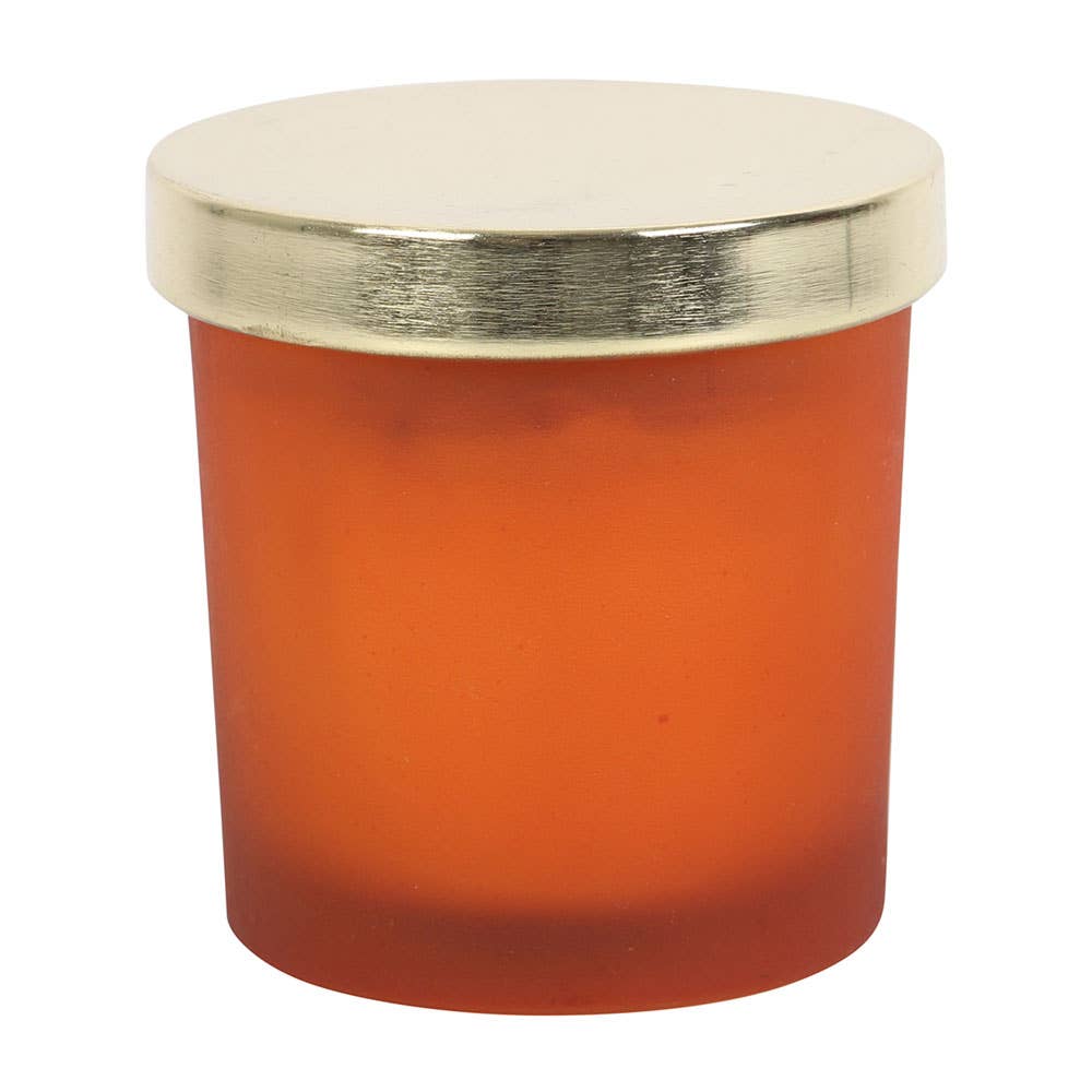 Bougie au cristal orange pour chakra sacré