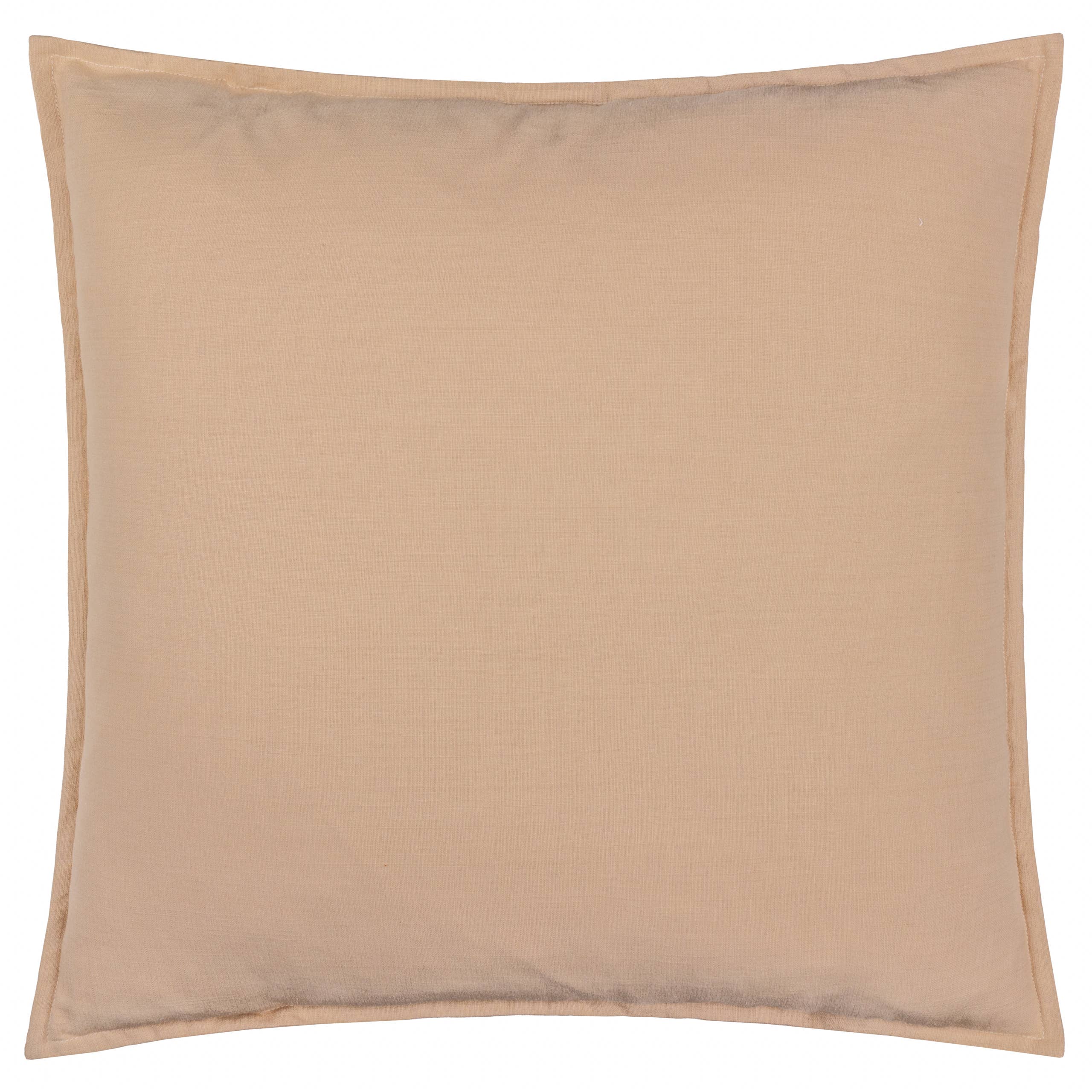 Coussin en coton flammé naturel: Natural / Polyester Filled / 50 x 50cm