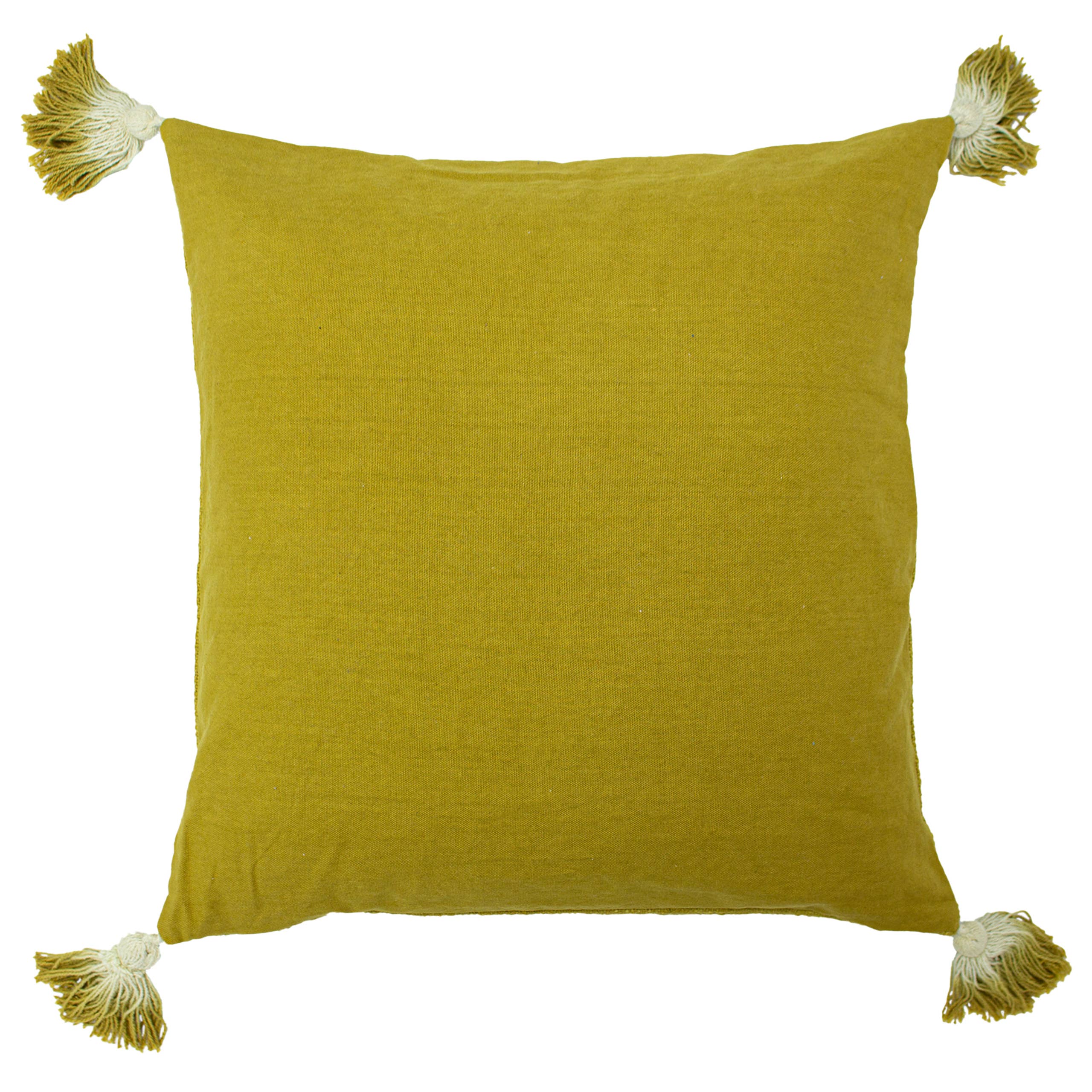 Coussin en coton slub Eden couleur mousse: Mousse / Garni en polyester / 45 x 45 cm