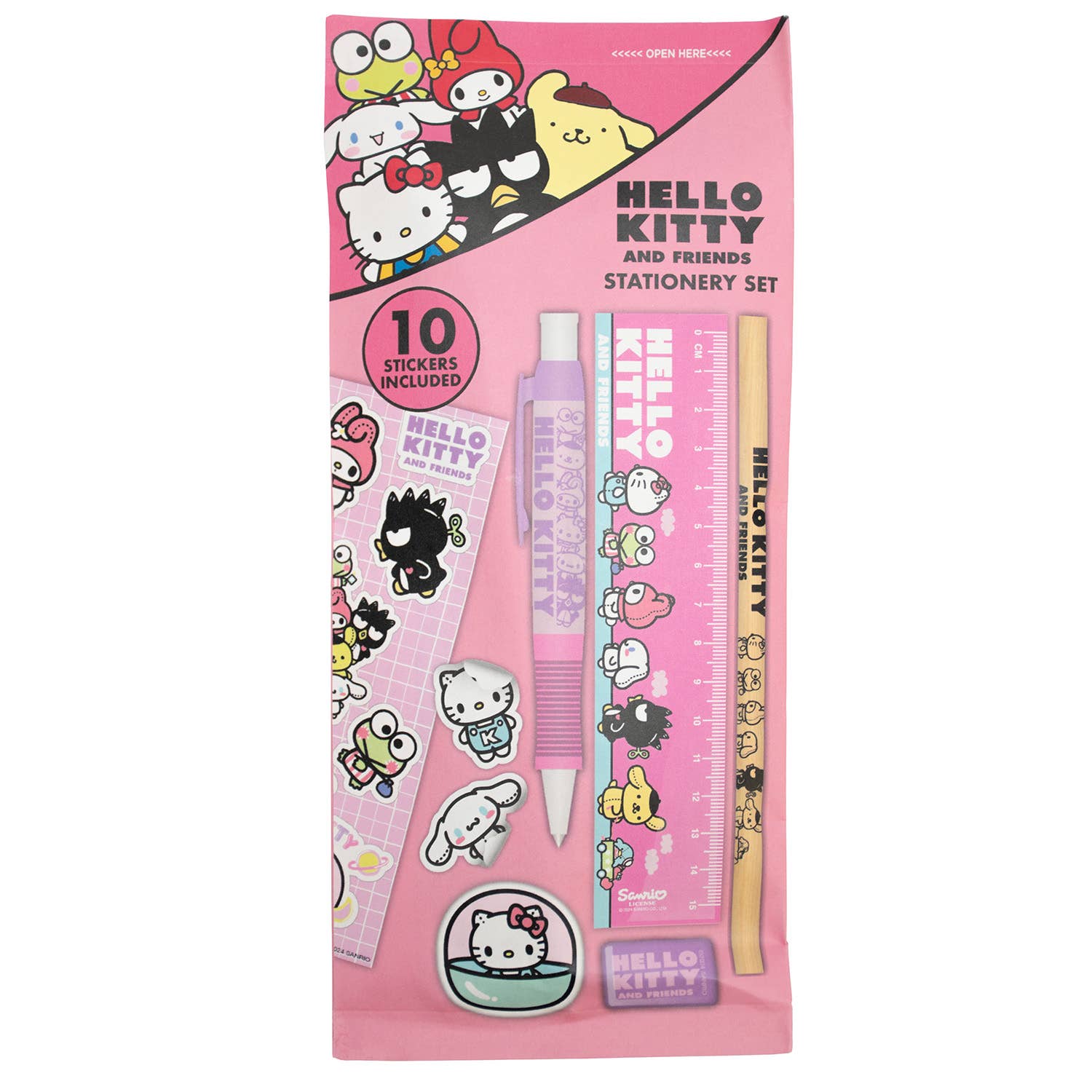 Sanrio Hello Kitty - Ensemble de papeterie 6 pièces