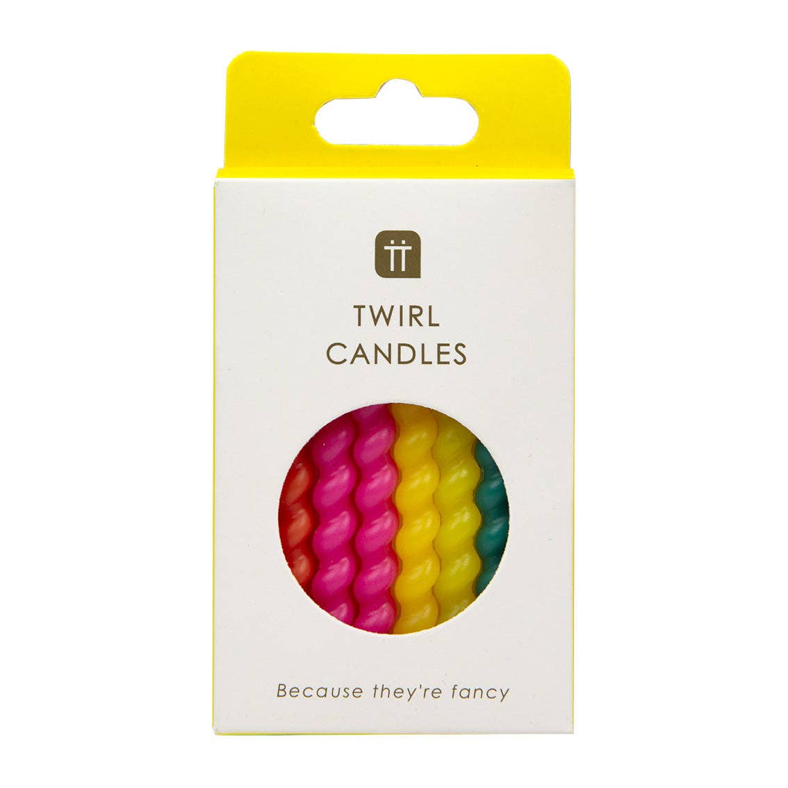 Bougies d’anniversaire colorées Twirl - lot de 8
