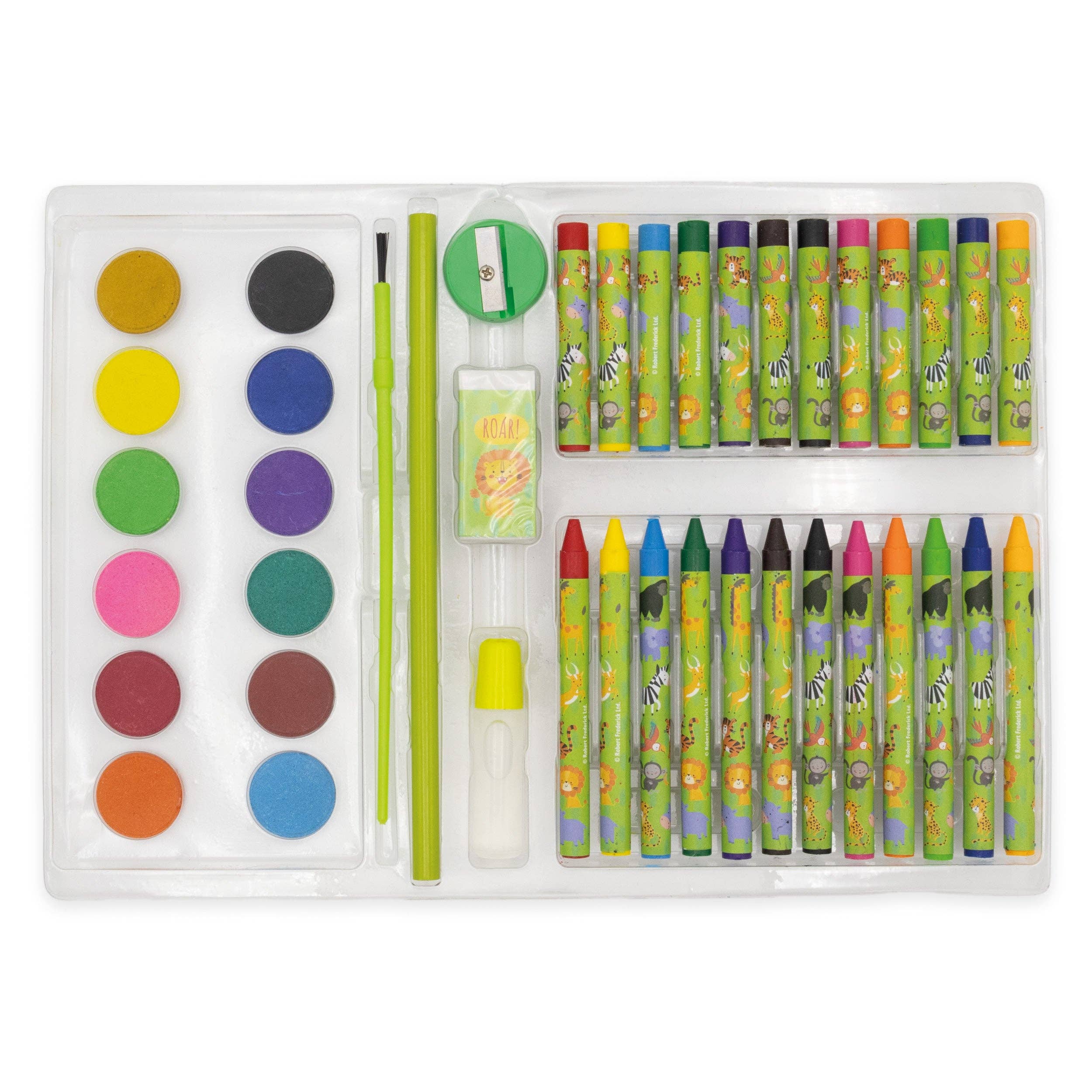 Ensemble d'art pour enfants de 42 pièces Animaux de la jungle