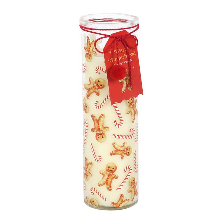 Bougie Tube de Noël au Pain d'Épices Chaud et à la Canne de Bonbon