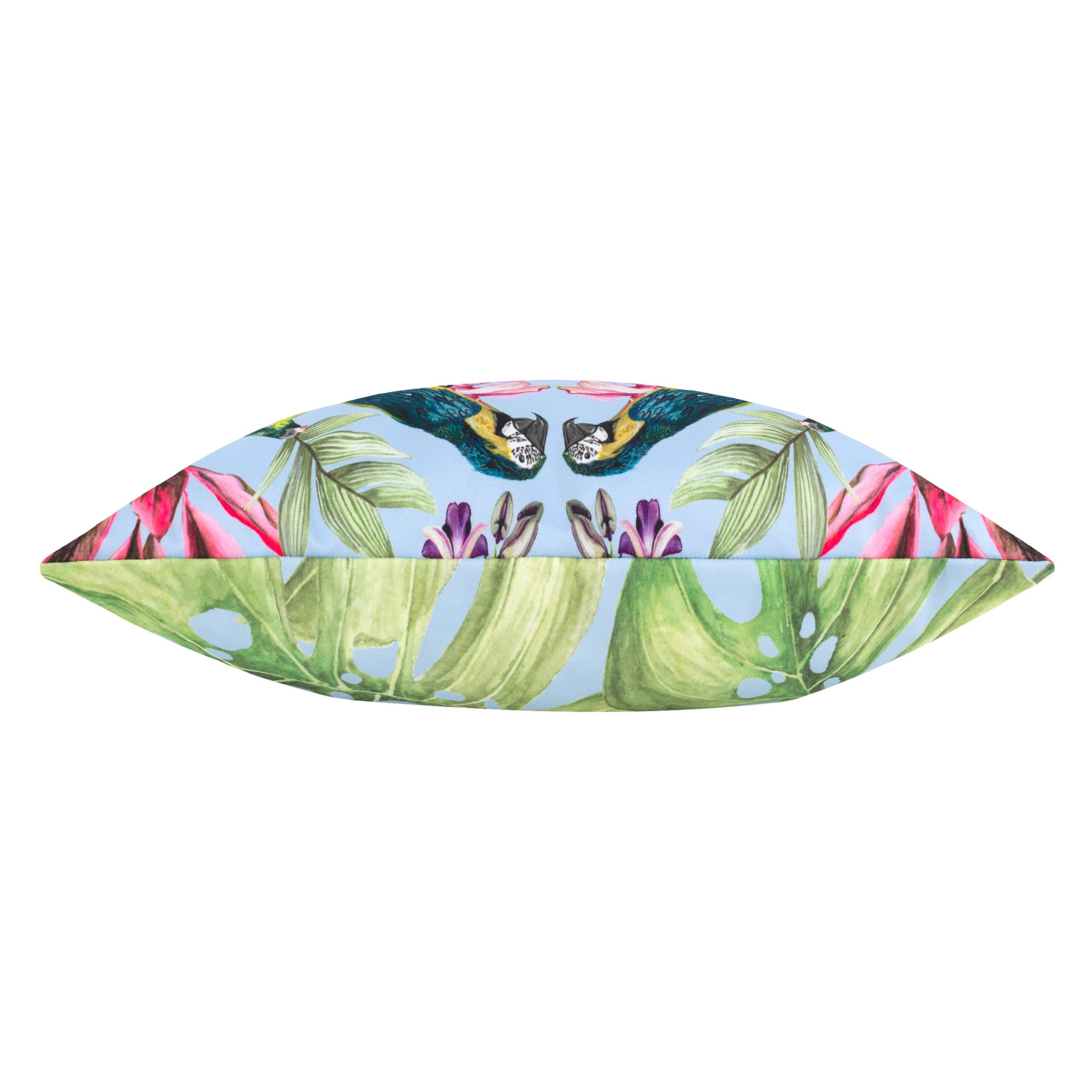 Coussin d'extérieur Kali Birds bleu ciel: Bleu Ciel / Polyester / 30 x 50 cm
