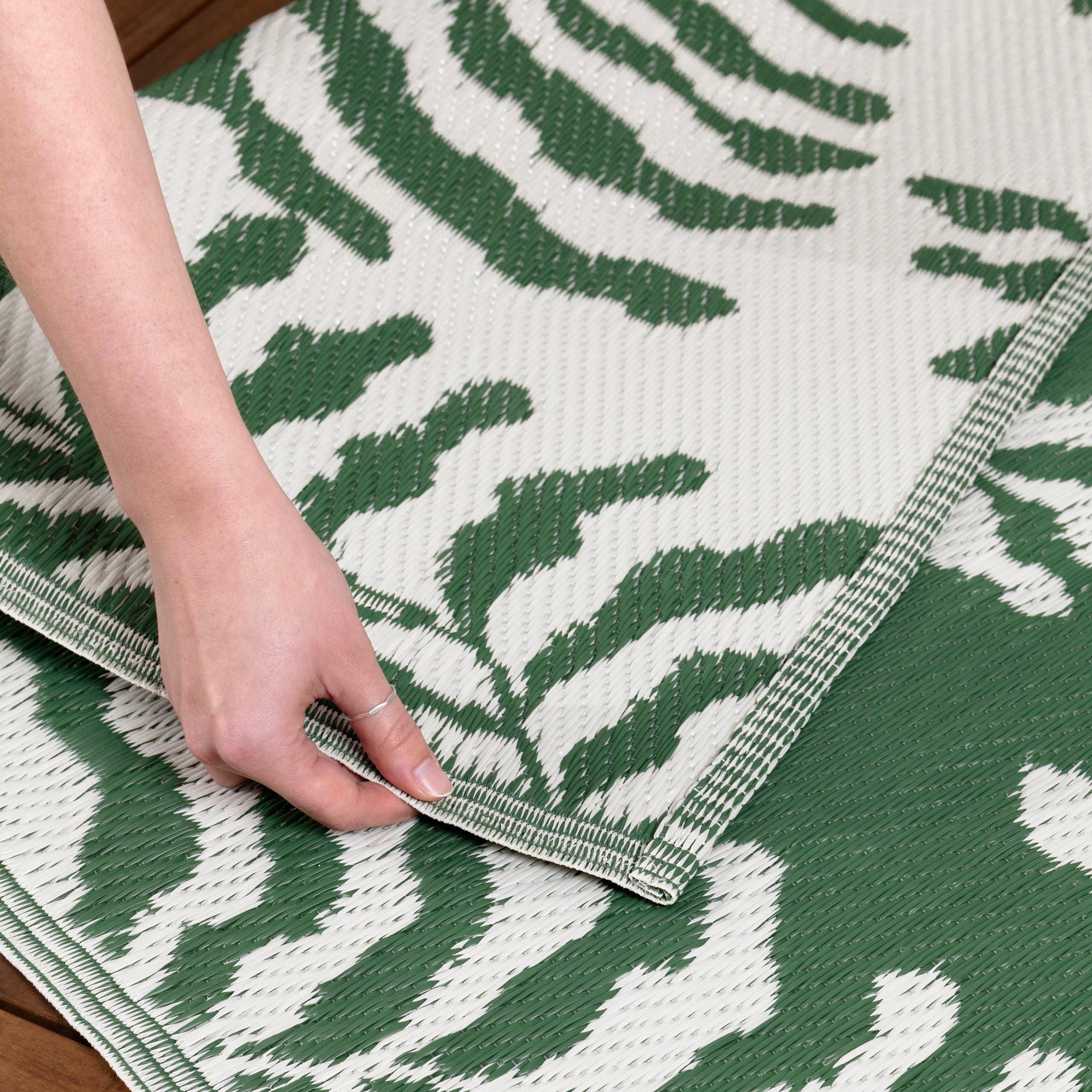 Tocorico Tapis d'extérieur 120x180cm 100% recyclé Vert: Vert / 120 x 180 cm